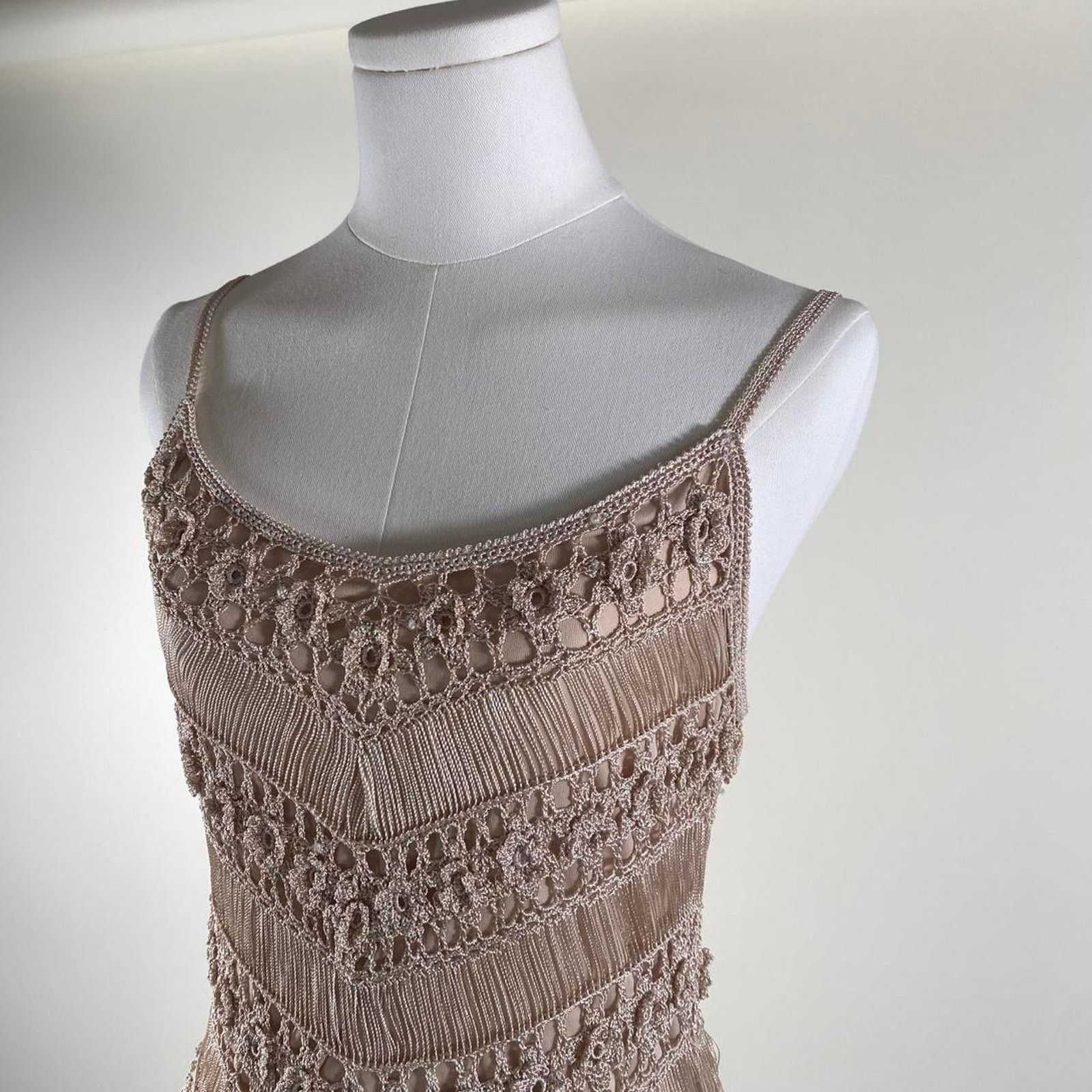 Other Vintage boho crochet fringe maxi dress Size XS / US 0-2 / IT 36-38 - 2 Thumbnail