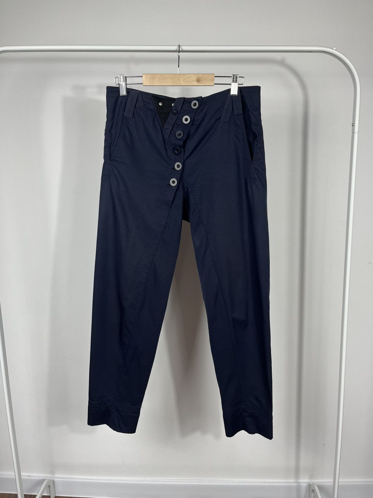 Marithe + Francois Girbaud Marithe Francois Girbaud Silk Blend Pants Asym Button Sz 26 Size 27" / US 4 / IT 40 - 1 Thumbnail