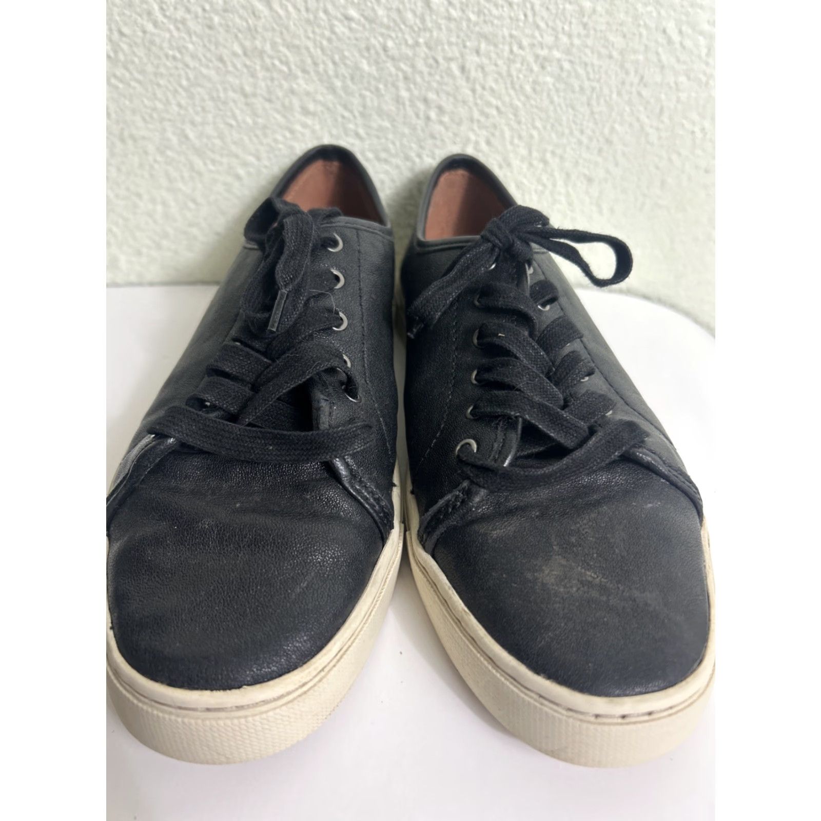 Frye Frye Mindy Low Top Sneakers Women's Black Leather Lace Up Walking Size XL / US 12-14 / IT 48-50 - 5 Thumbnail