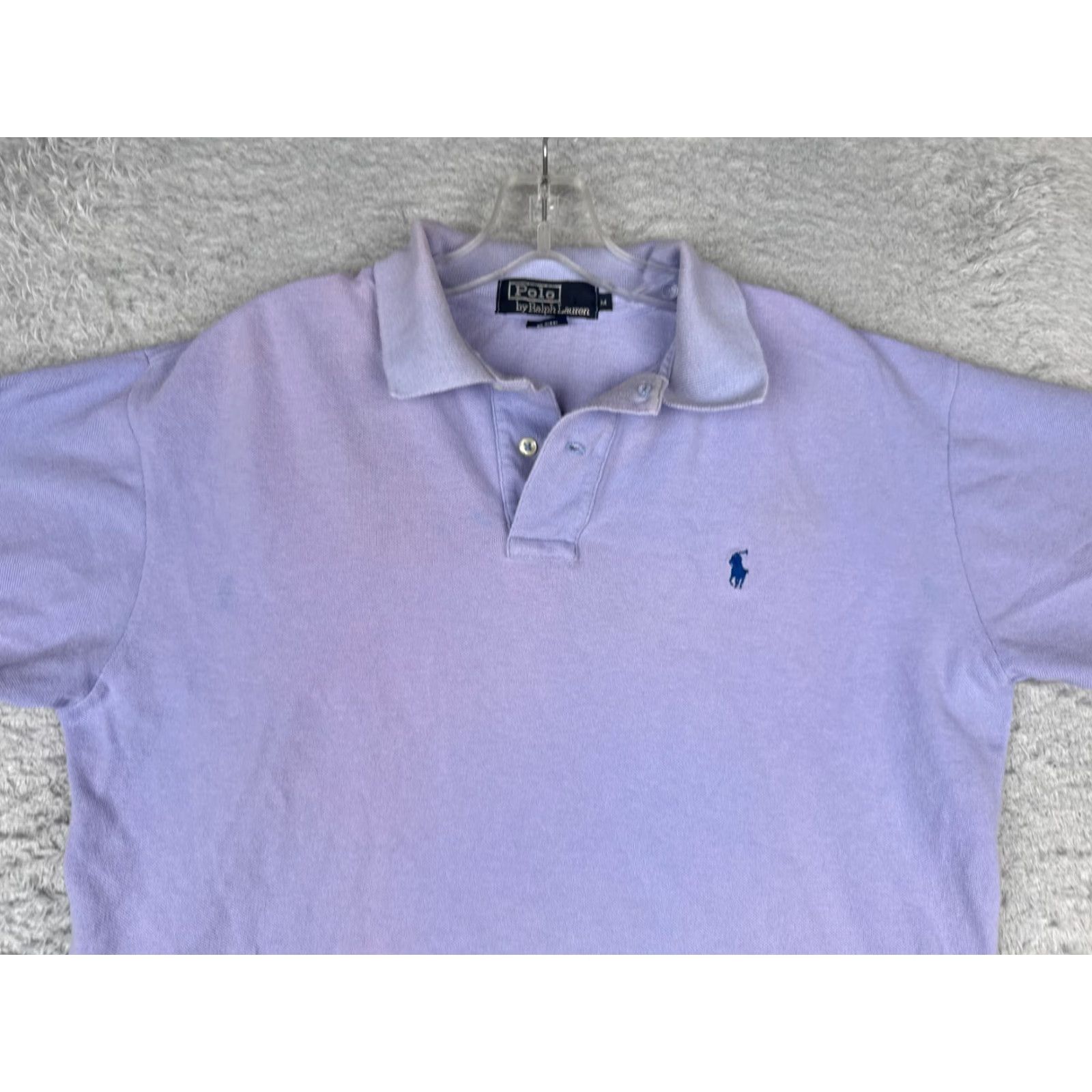 Ralph Lauren VINTAGE Polo Ralph Lauren Shirt Adult Medium Purple Cotton Short Sleeve Mens Regular Polo Size US M / EU 48-50 / 2 - 4 Thumbnail