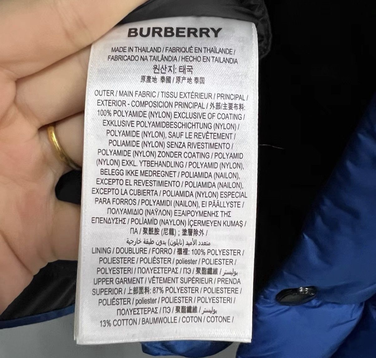 Burberry Burberry Blue Down Jacket J41 Size US M / EU 48-50 / 2 - 4 Thumbnail