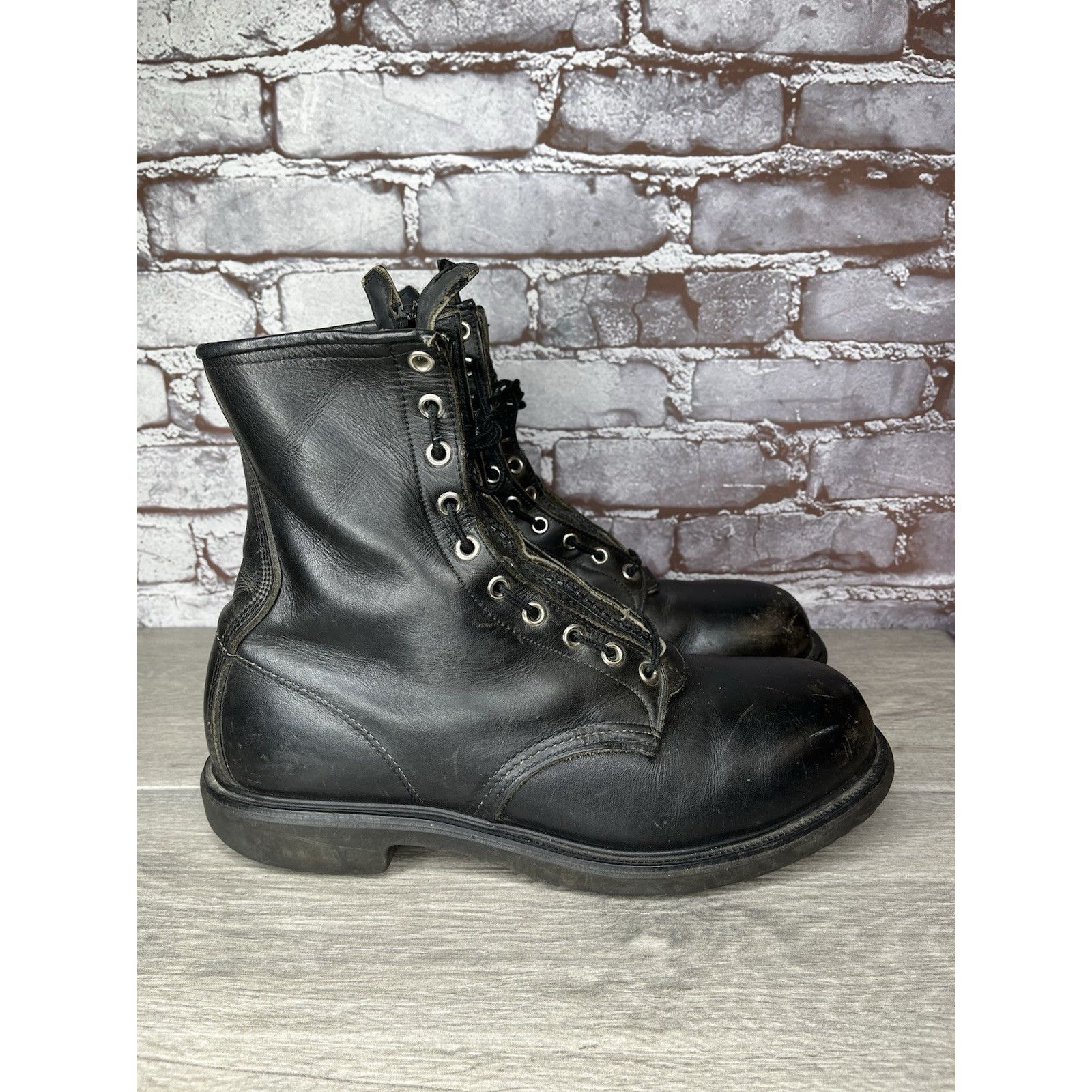 Red Wing RED WING 4473 Vintage USA BLACK LEATHER ENGINEER MILITARY BO Size US 8 / EU 41 - 3 Thumbnail