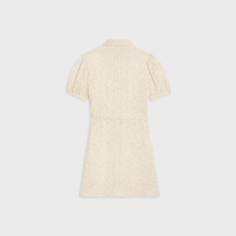 Celine o1w1db10526 2R65J4 Babydoll Mini Dress in Beige Size XS / US 0-2 / IT 36-38 - 2 Thumbnail