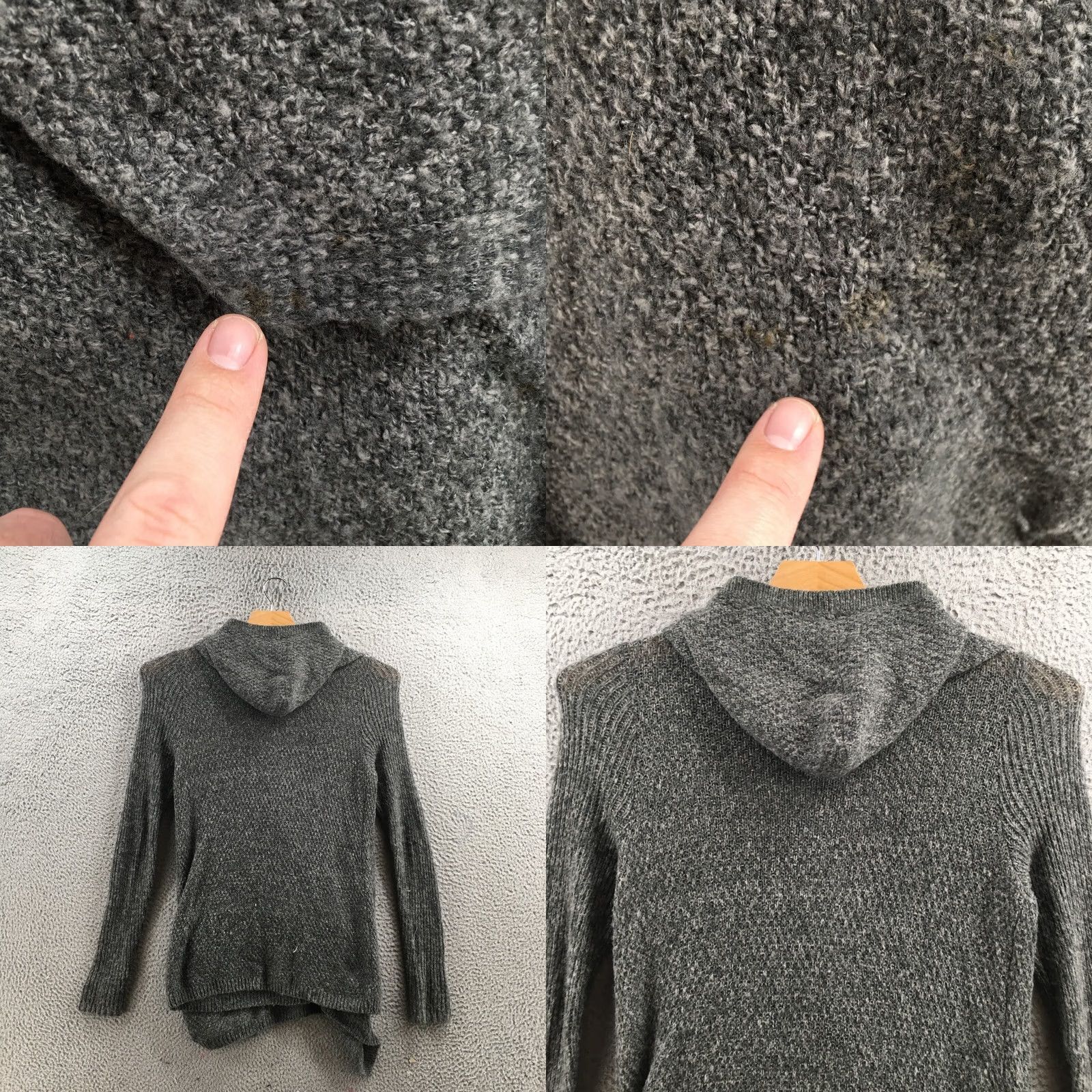 Abercrombie & Fitch Abercrombie & Fitch Sweater Womens M Gray Knitted Long Sleeve Hooded Pullover Size M / US 6-8 / IT 42-44 - 8 Thumbnail