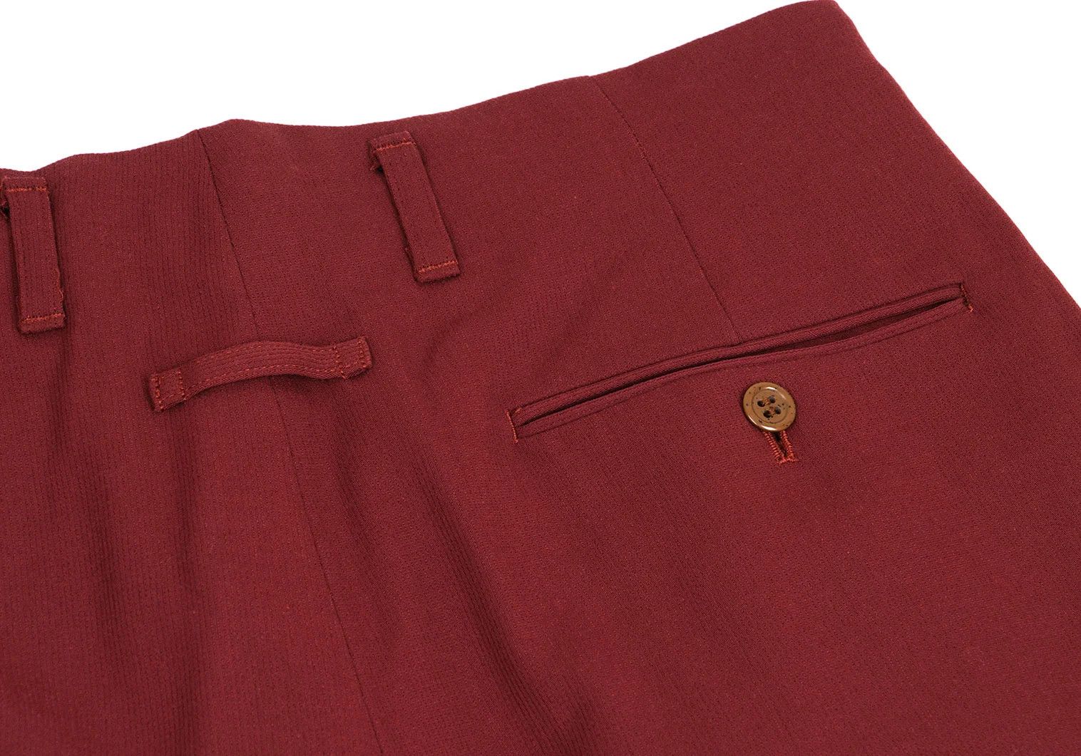 Jean Paul Gaultier Wool Tuck Pants in Bordeaux, Size 48 Size US 32 / EU 48 - 13 Thumbnail