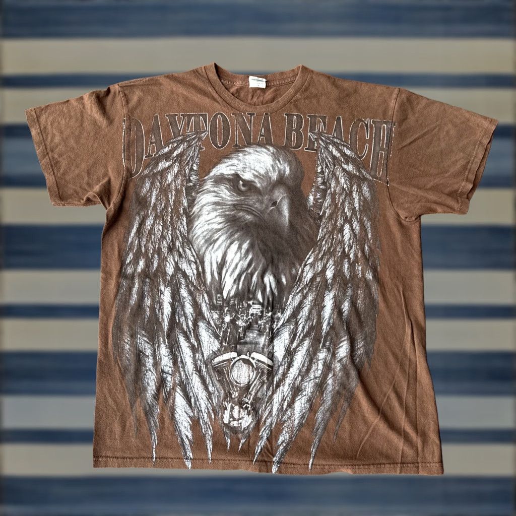 Delta VINTAGE Y2K Bike Week Daytona Eagle AOP T-Shirt XL Motorcycle Biker Shirt Men Size US XL / EU 56 / 4 - 1 Thumbnail