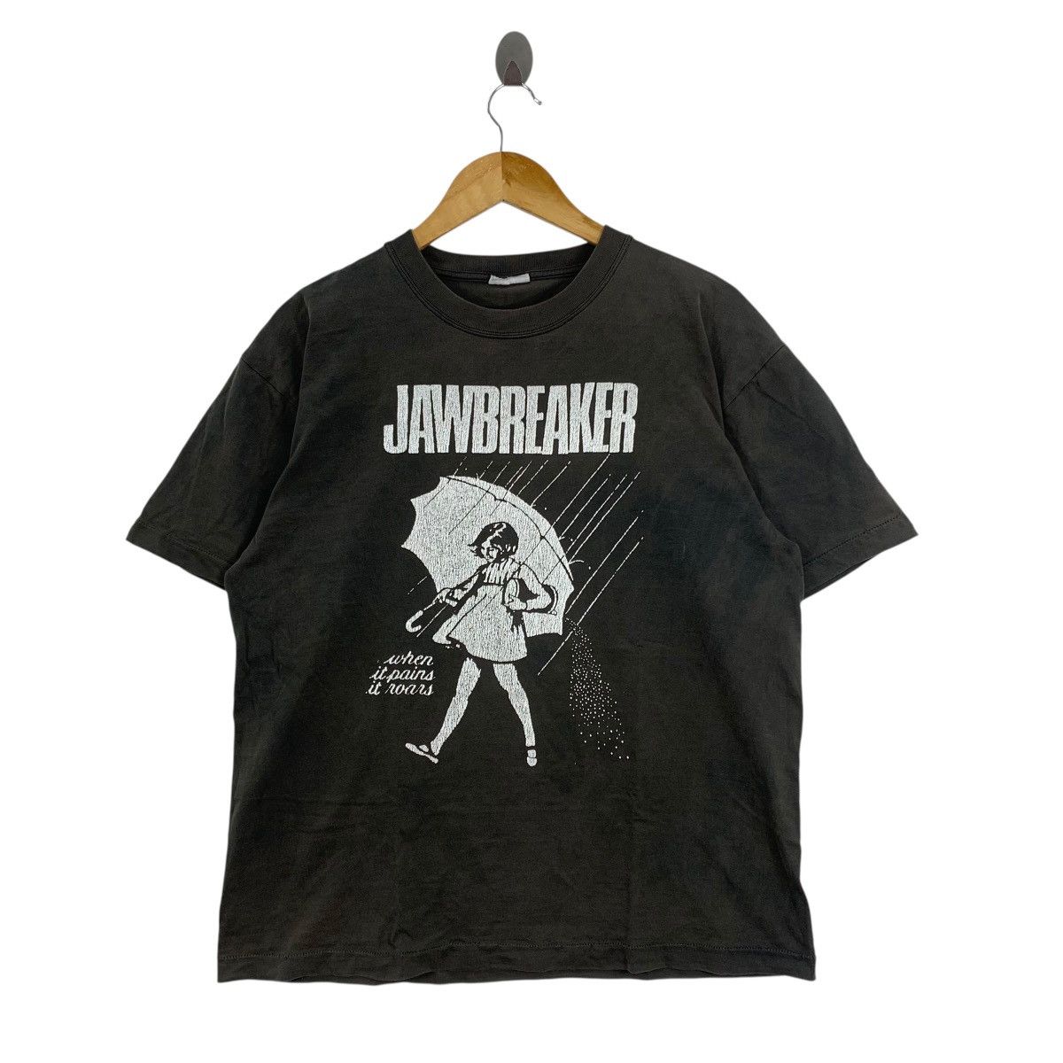 Vintage Vintage 90s JAWBREAKER When It Pains It Roars Rock Tshirt Size US M / EU 48-50 / 2 - 1 Thumbnail