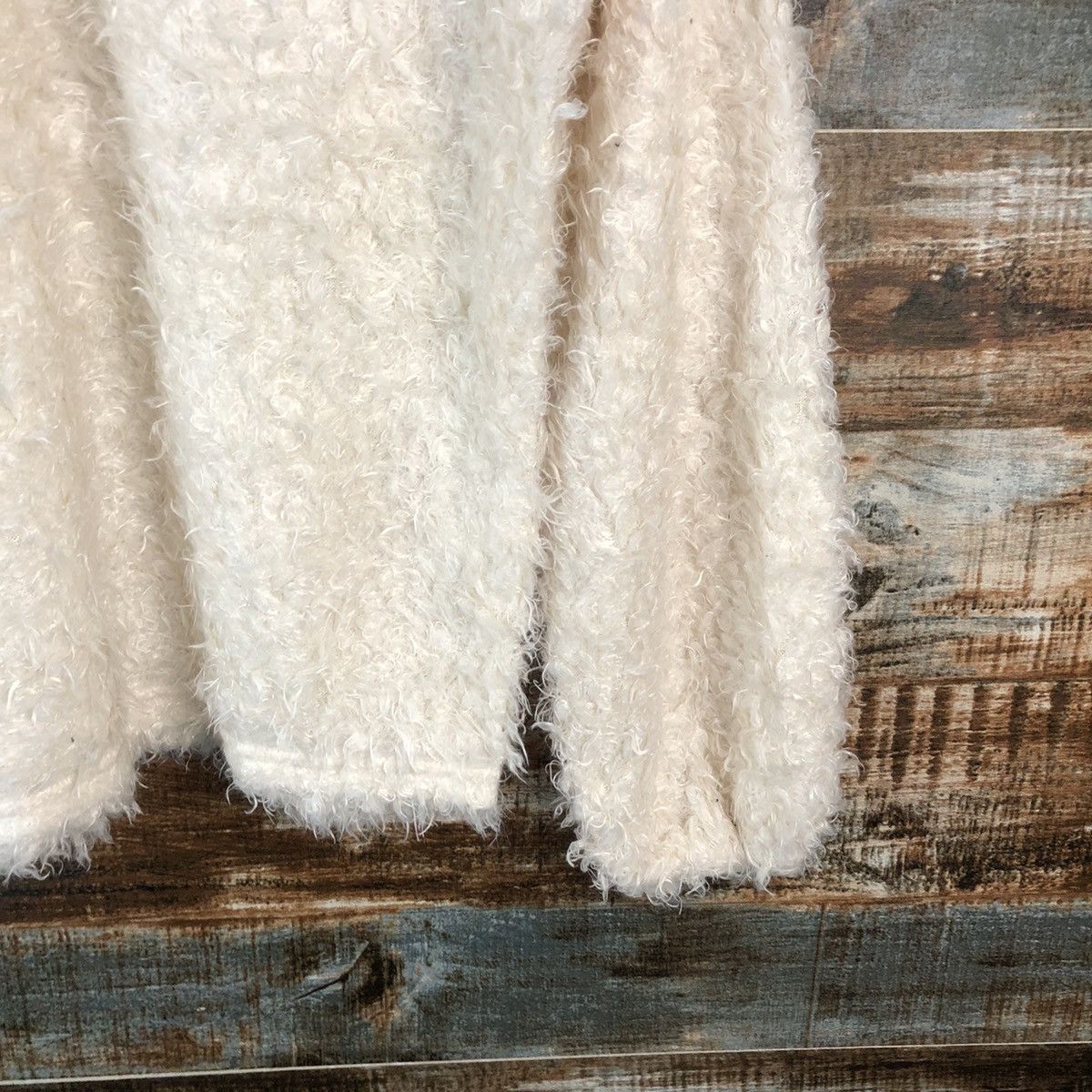 Homespun Knitwear × Japanese Brand DLL One Way White Mohair shaggy fur vintage Knitwear #C055 Size S / US 4 / IT 40 - 8 Thumbnail