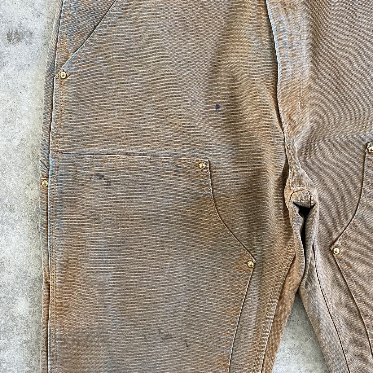 Carhartt VTG Carhartt Double Knee Faded Dirty Carpenter Pants Size US 35 - 5 Thumbnail