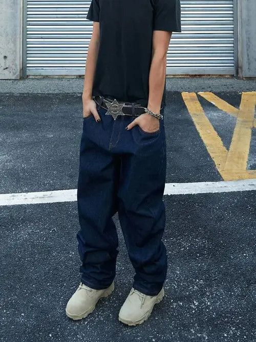 Japanese Brand Washed Skate Baggy Denim Jeans Loose Fit Size US 32 / EU 48 - 2 Thumbnail