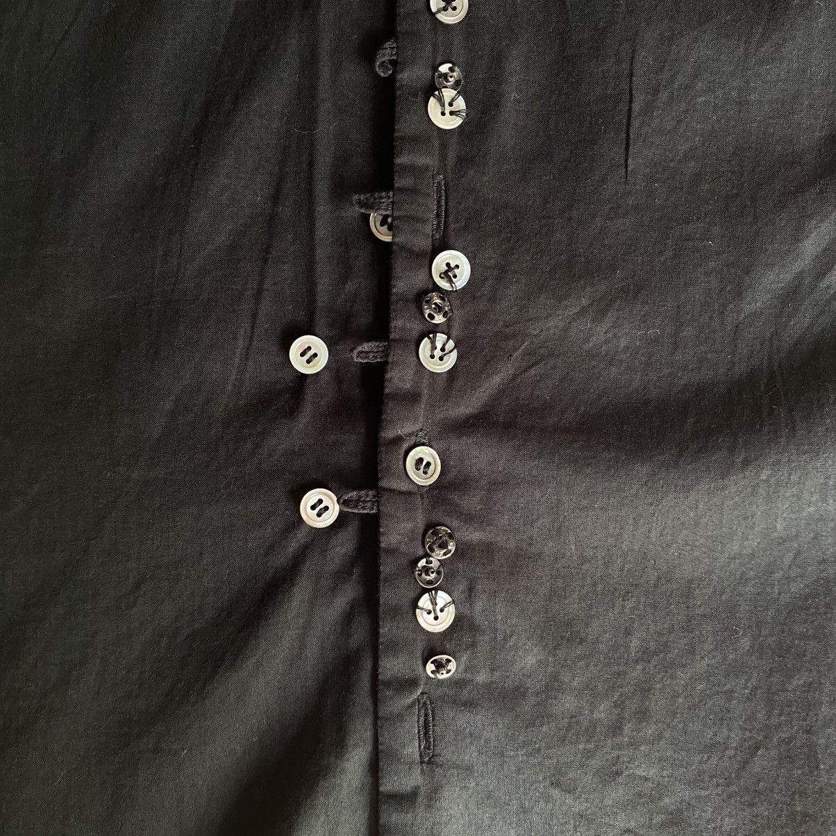 Sunao Kuwahara Sunao kuwahara Black textured shirt with mixed buttons Size M / US 6-8 / IT 42-44 - 6 Thumbnail