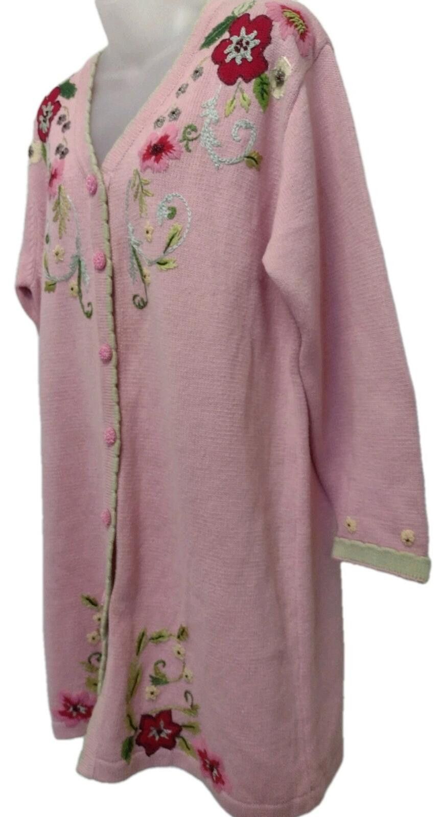 Other Storybook Knits Wrapped in Romance Floral Duster Cardigan L Size L / US 10 / IT 46 - 3 Thumbnail
