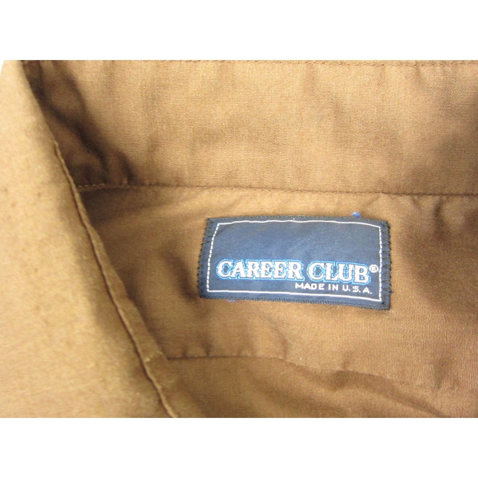 Vintage VINTAGE Career Club Shirt Mens 17 Extra Large Brown Made in USA Disco 70s Shirts Size US XL / EU 56 / 4 - 3 Thumbnail