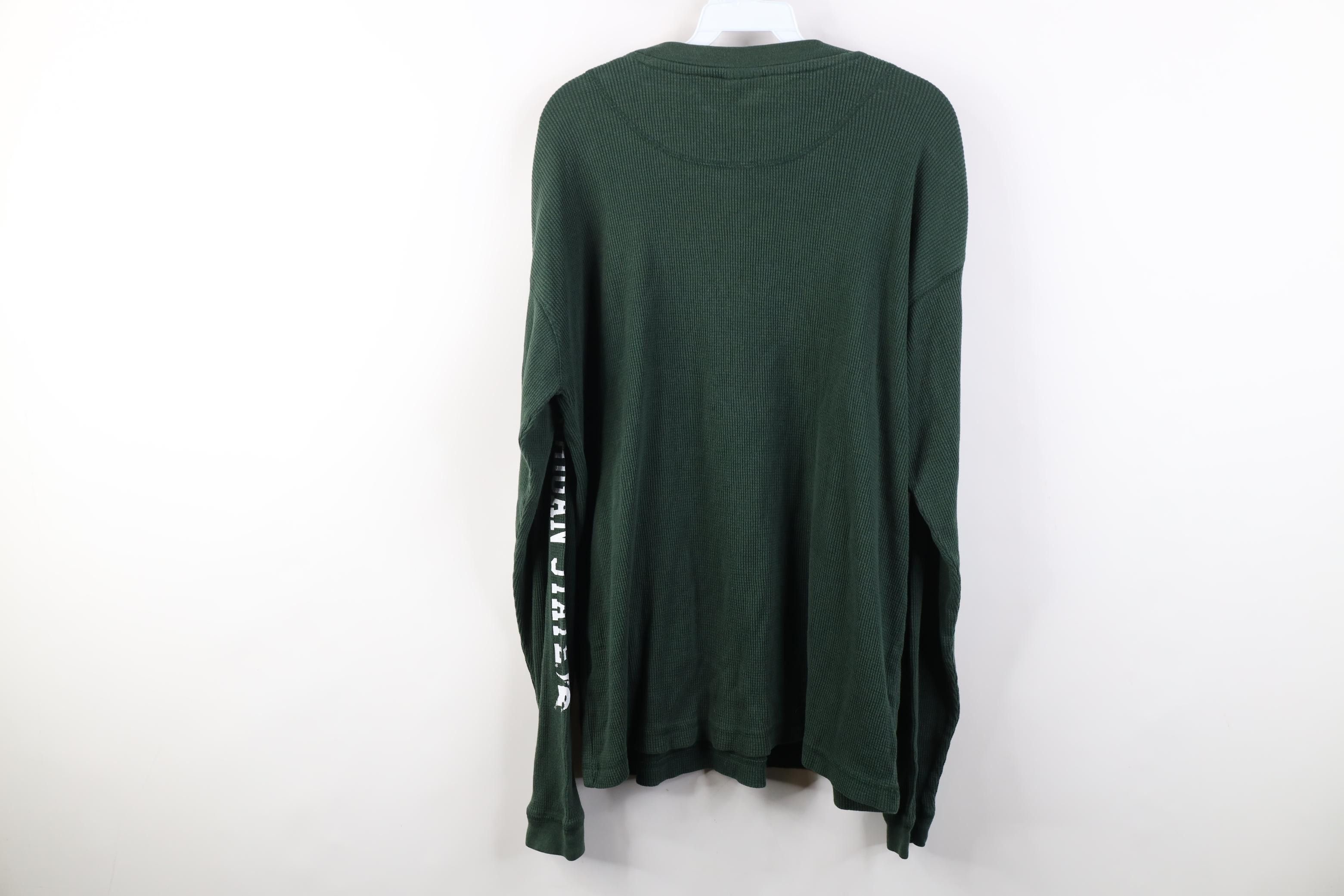 Vintage Vintage Michigan State University Thermal Knit T-Shirt Size US XL / EU 56 / 4 - 14 Thumbnail