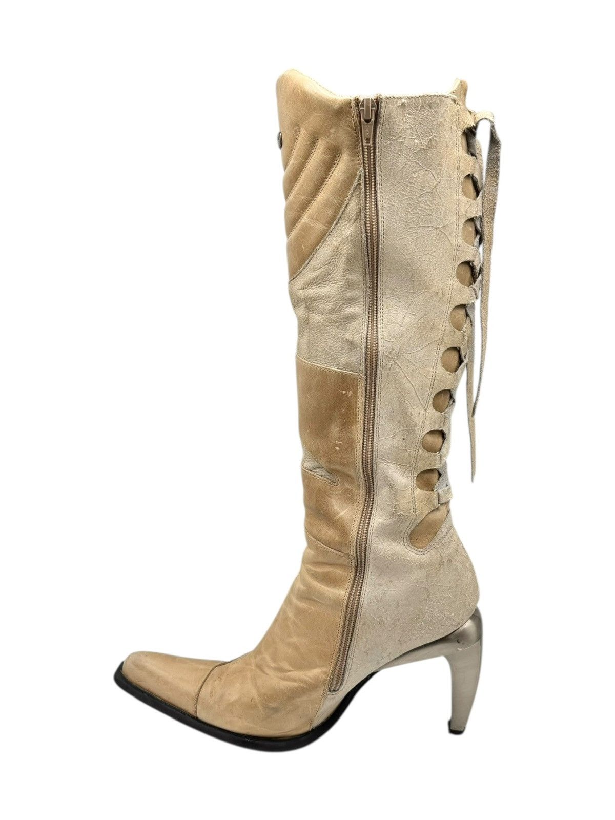 New Rock Vintage New Rock beige knee high boots Size 40 Size US 10 / IT 40 - 6 Thumbnail