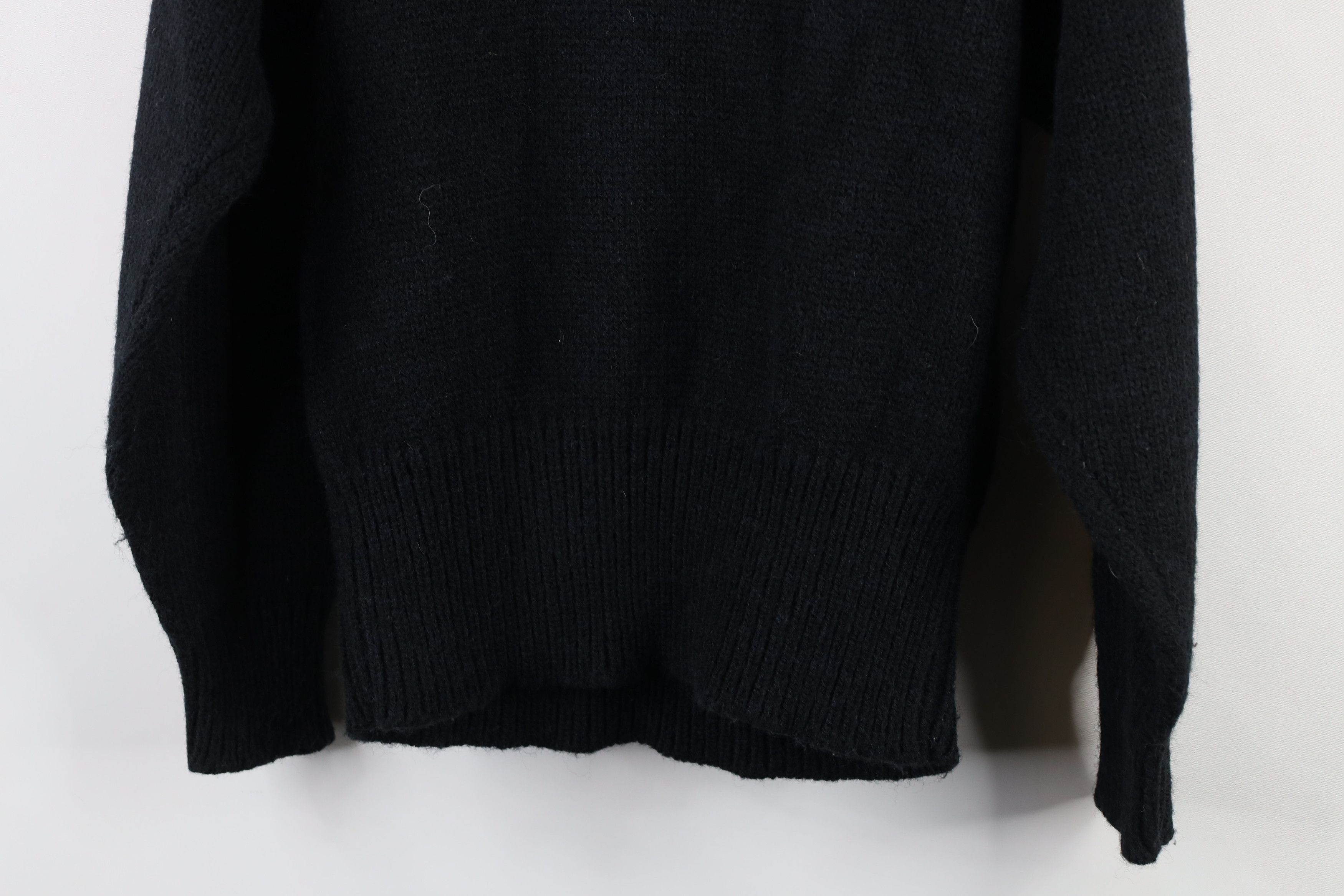 Vintage Vintage 90s Streetwear Flower Floral Knit Sweater Black Size XS / US 0-2 / IT 36-38 - 10 Thumbnail