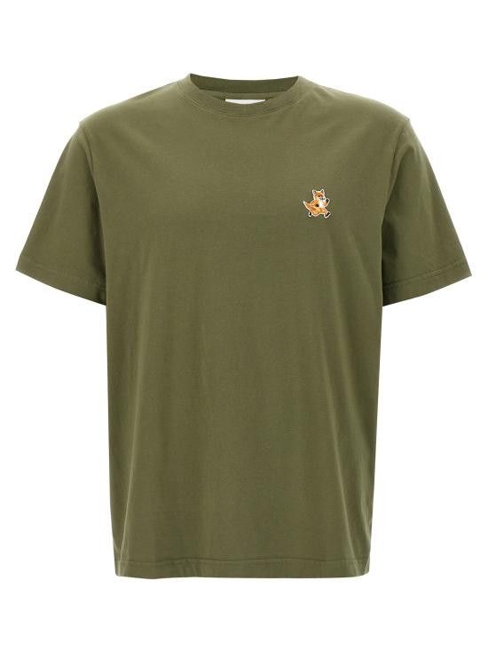 Tシャツ・カットソー MAISON KITSUNE Men T-shirt Green MM00125KJ0008 0079 Maison Kitsune MAISON KITSUNE Men T-Shirts MM00125KJ0008