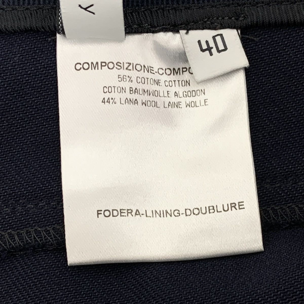 Balenciaga Balenciaga Dark Blue Letter Embroidered Casual Pants K26WX Size 27" / US 4 / IT 40 - 8 Thumbnail