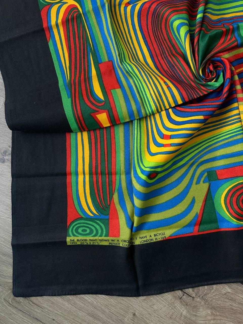 Japanese Brand × Vintage Vintage Hundertwasser Seide Schal Arc Scarf Size ONE SIZE - 6 Thumbnail