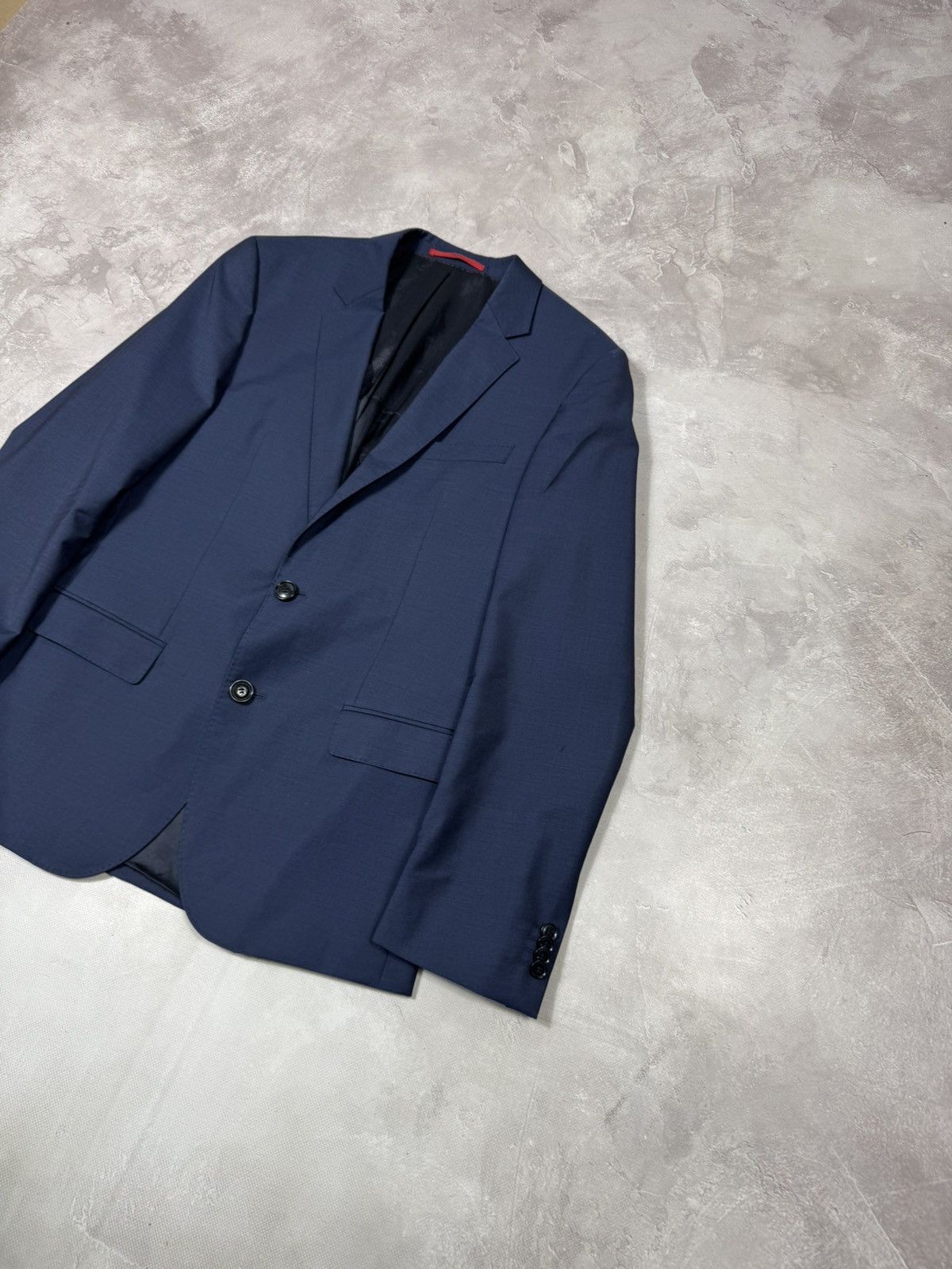 Hugo Boss Hugo Boss Wool Men's Blue Blazer Size 38R - 2 Thumbnail