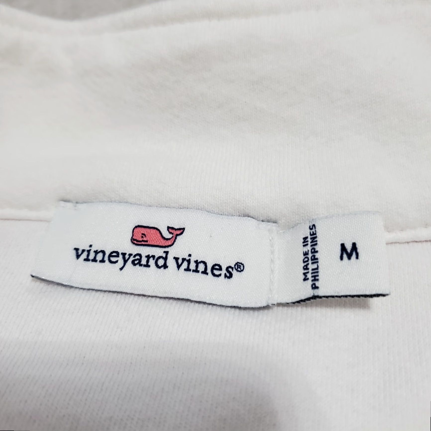 Vineyard Vines Vineyard Vines Sweatshirt Women M White Pink 1/4 Zip Pullover 100% Cotton Mock Neck Long Sleeve Logo Size M / US 6-8 / IT 42-44 - 3 Thumbnail