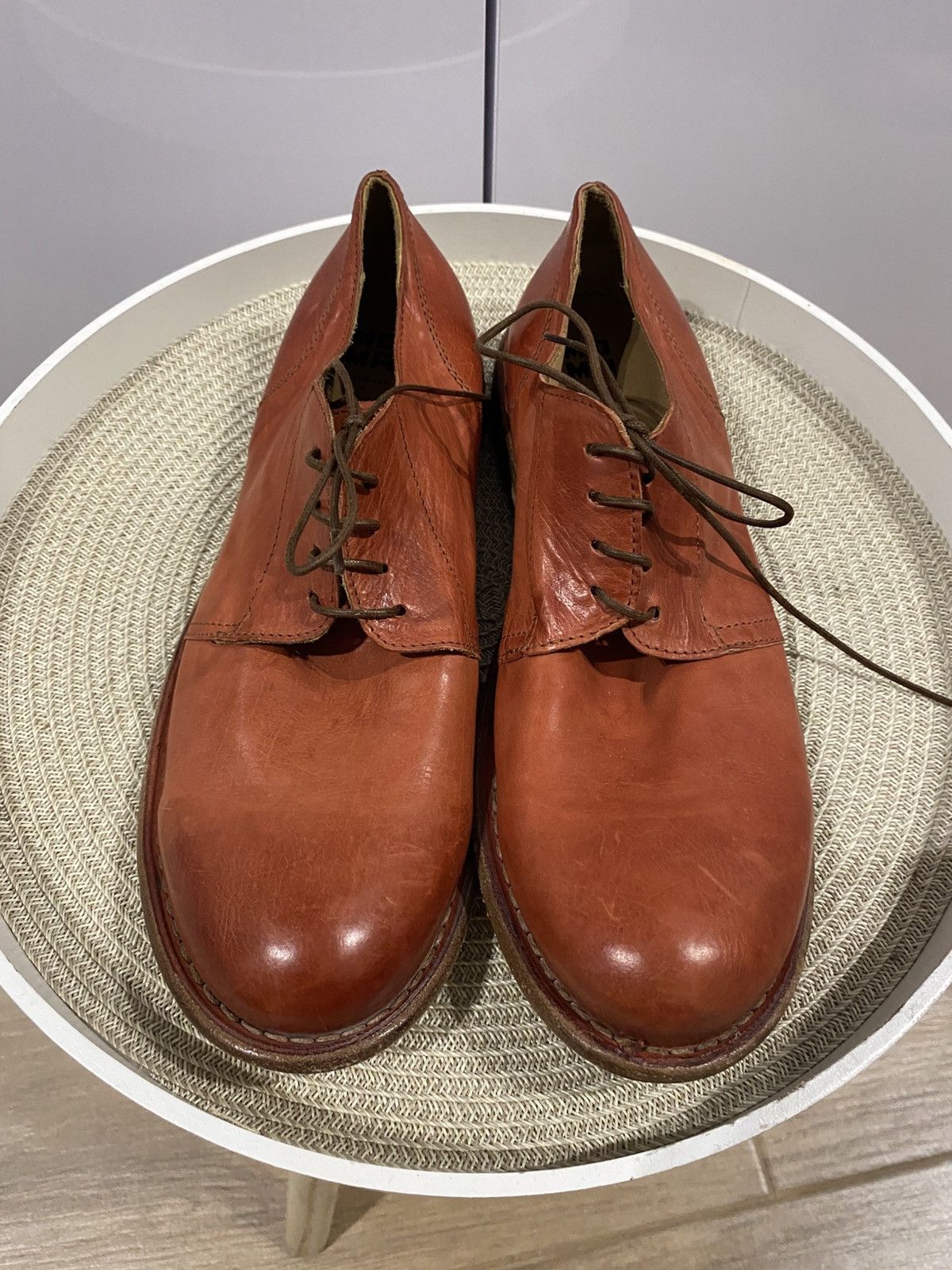 MoMA Moma Brown Leather Derby Avantgarde Shoes Size: 40 Size US 7 / EU 40 - 2 Thumbnail