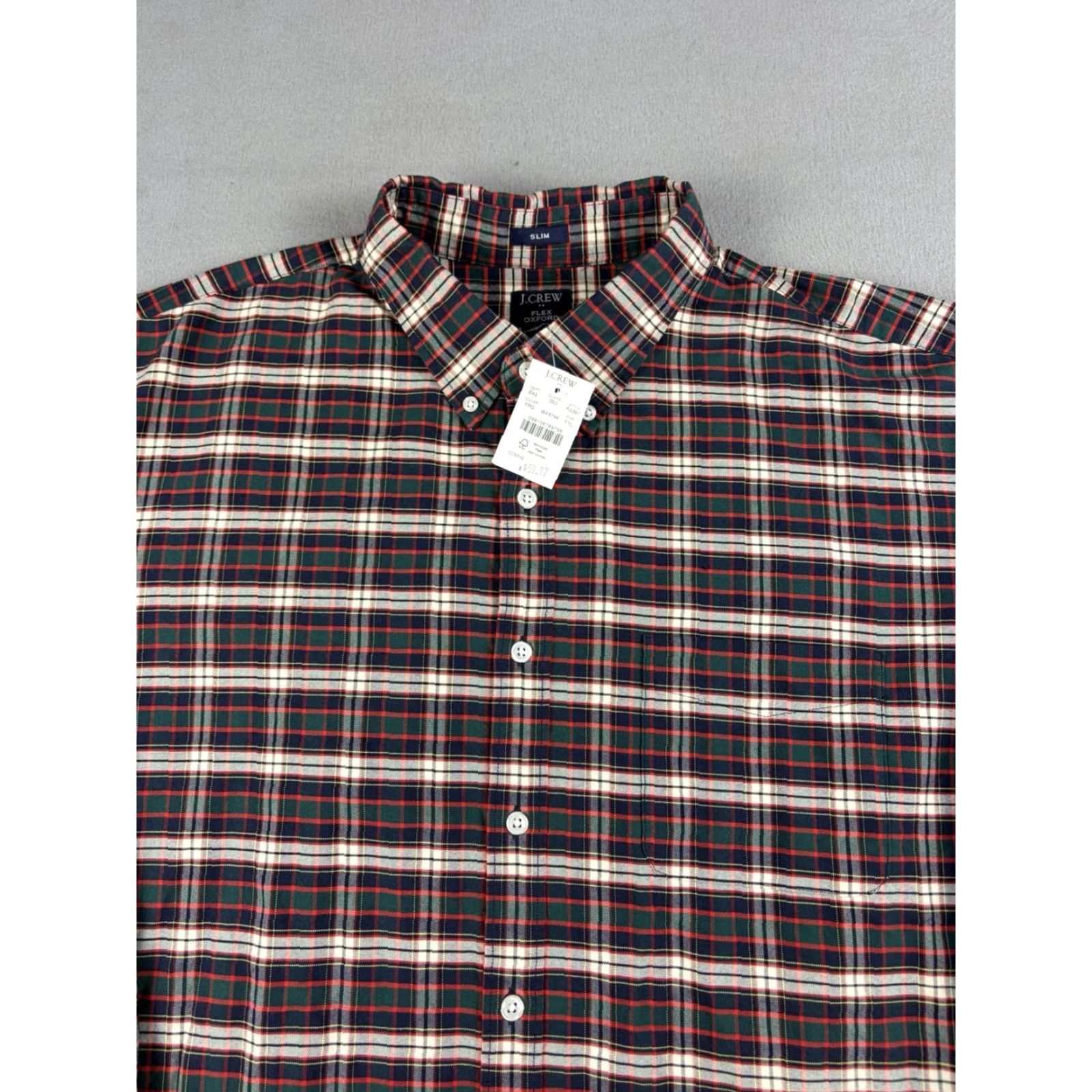J.Crew J. Crew Shirt Men’s 2XL Plaid Flex Oxford Button-Down Long Sleeve Casual Multicolor Cotton Button-Up Size US XXL / EU 58 / 5 - 2 Thumbnail