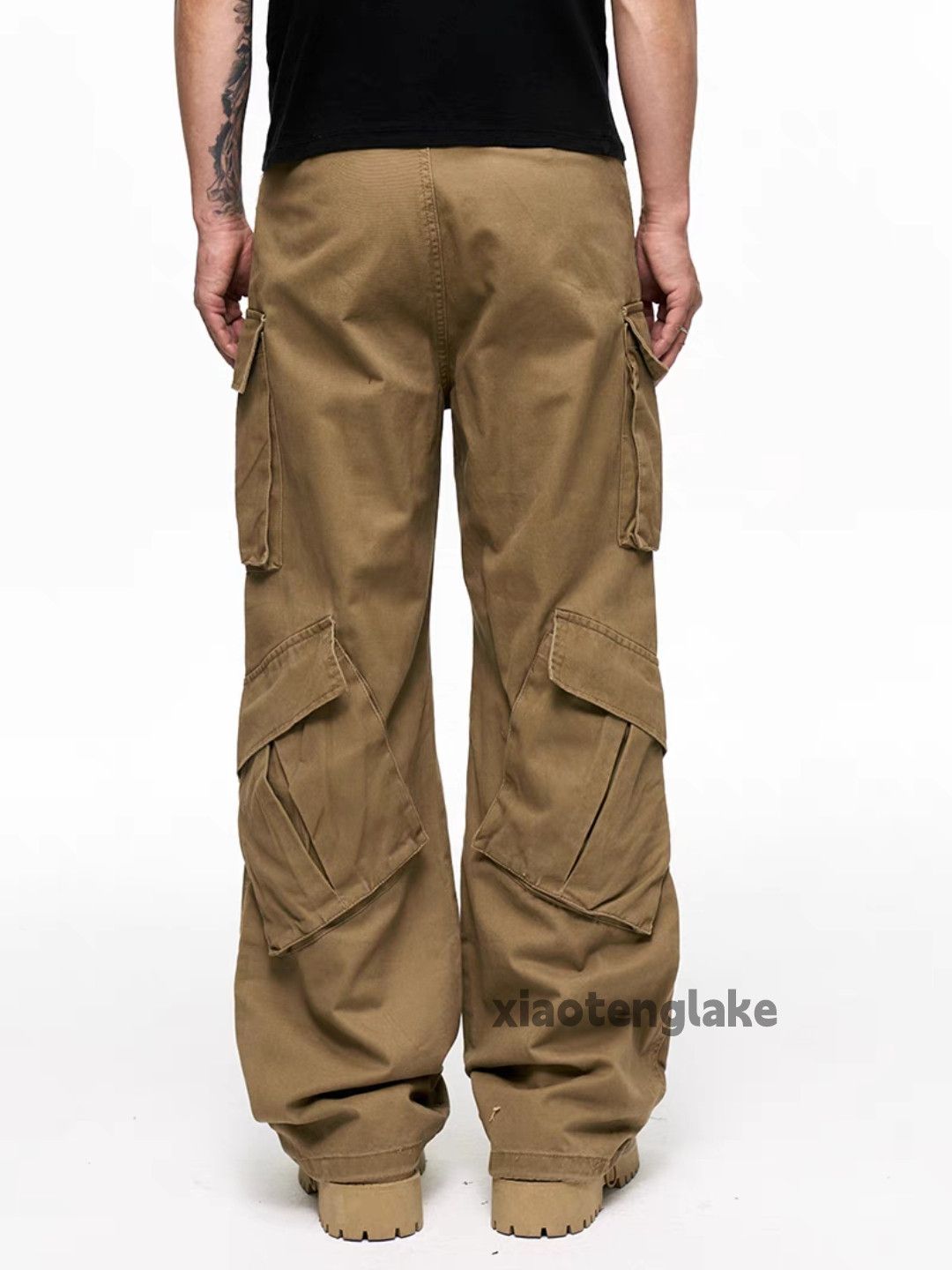 Designer × Japanese Brand × Vintage Unisex utility pleated zipper pocket tactical cargo pants Size US 28 / EU 44 - 5 Thumbnail