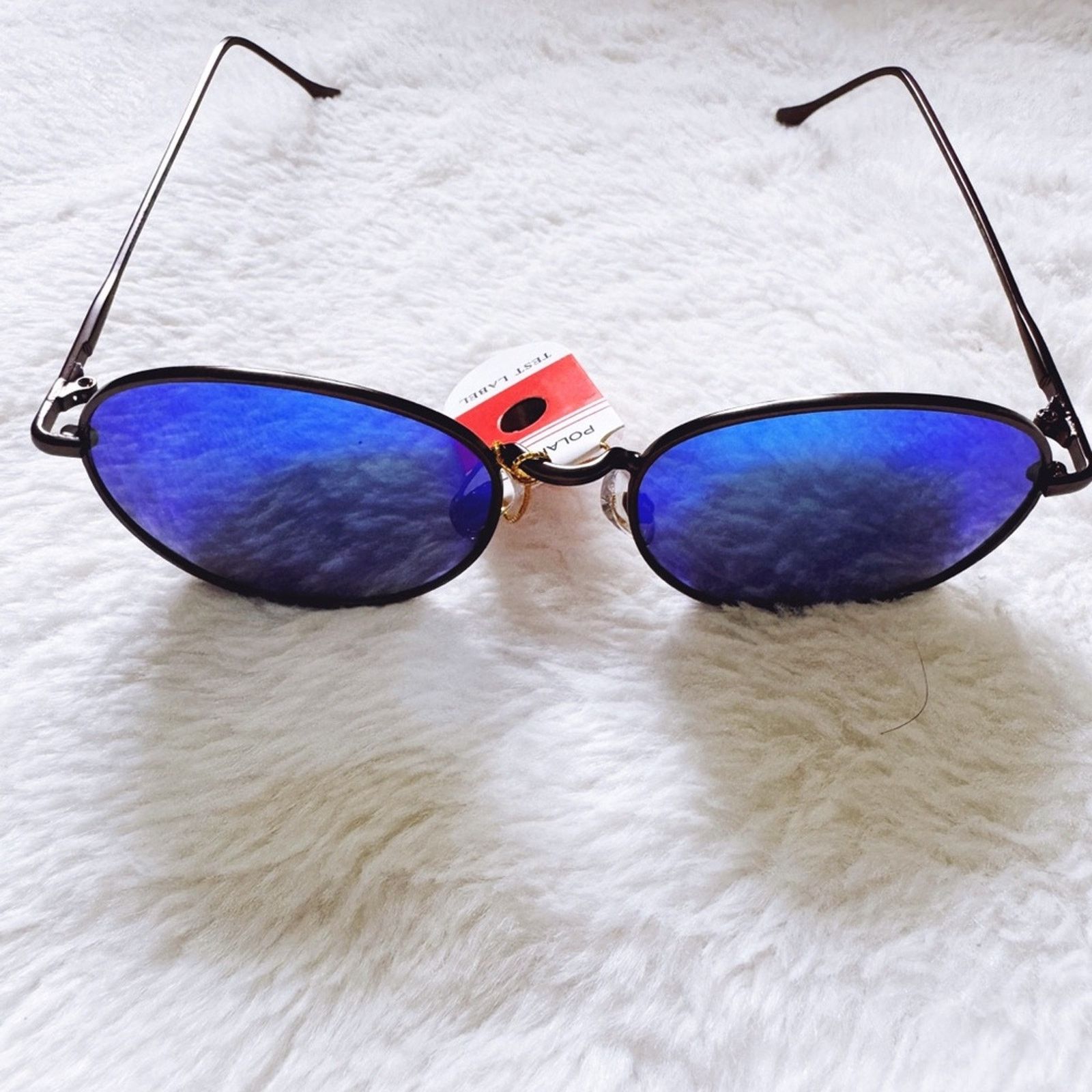 Other Brielle Bright Blue Polarized Mirrored Sunglasses Size ONE SIZE - 4 Thumbnail