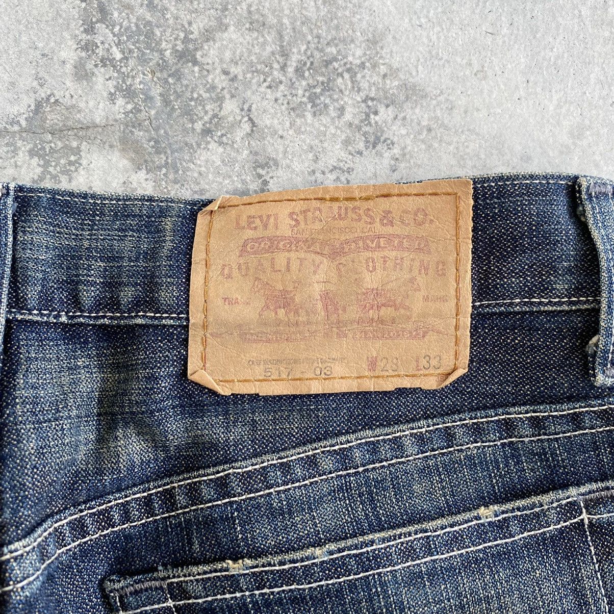 Levi's Vintage Levis 517 Mud Washed Flared Denim Jeans Size US 27 - 19 Thumbnail
