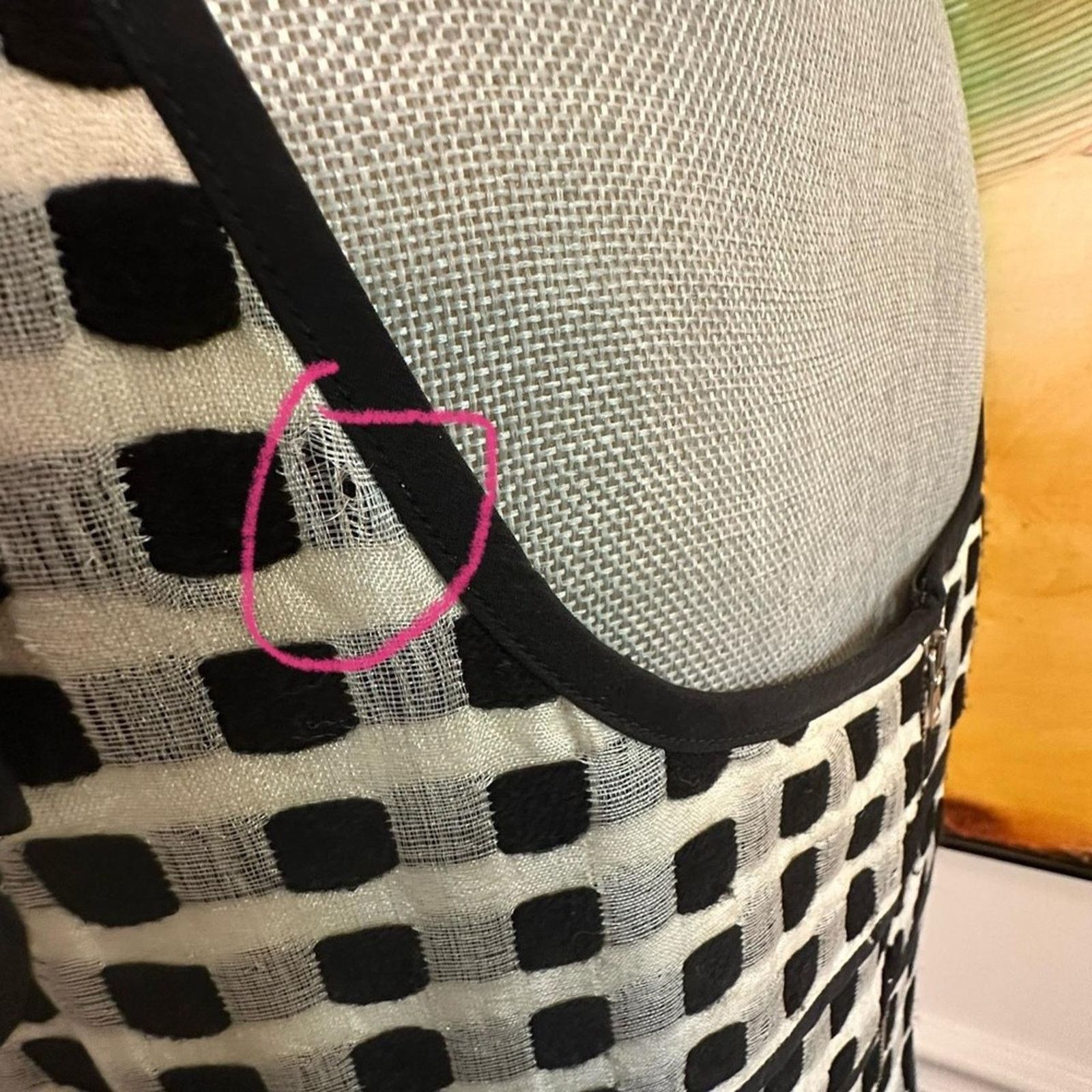 Narciso Rodriguez Silk blend gingham knit pencil dress 2010 runway Size L / US 10 / IT 46 - 3 Thumbnail