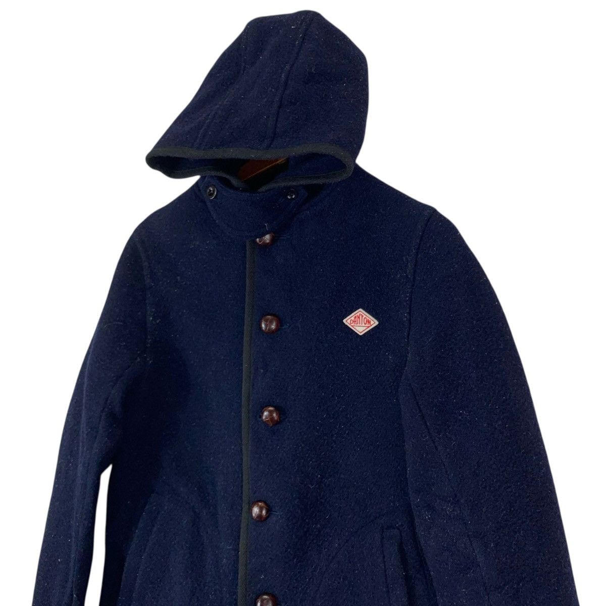 Danton × Japanese Brand × Vintage Vintage Danton Vetements de Travail Wool Hooded Jacket Size US XS / EU 42 / 0 - 4 Thumbnail