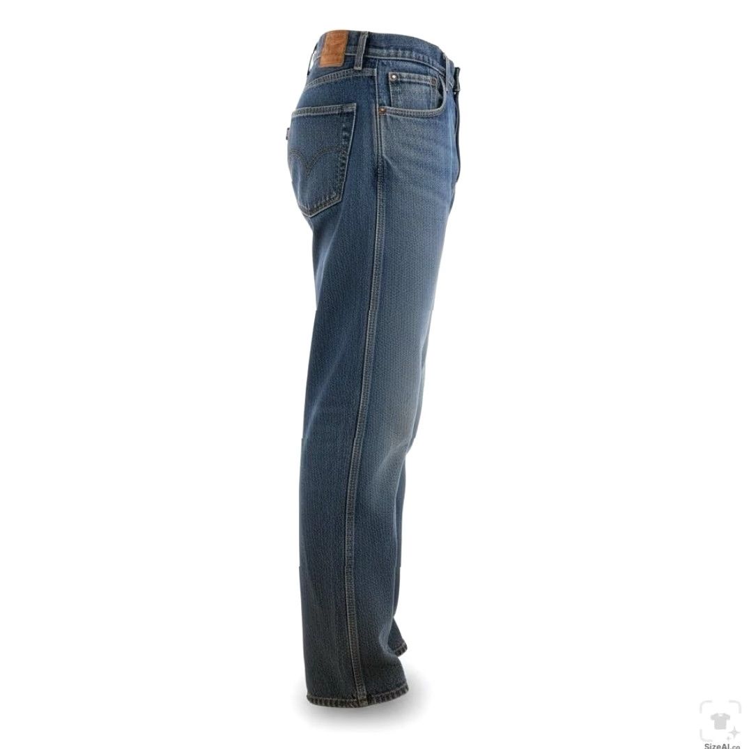 Levi's Levi's Western Fit Jeans Mens 36x32 Blue Light Wash Straight Denim Zip Fly Regular Size US 36 / EU 52 - 3 Thumbnail
