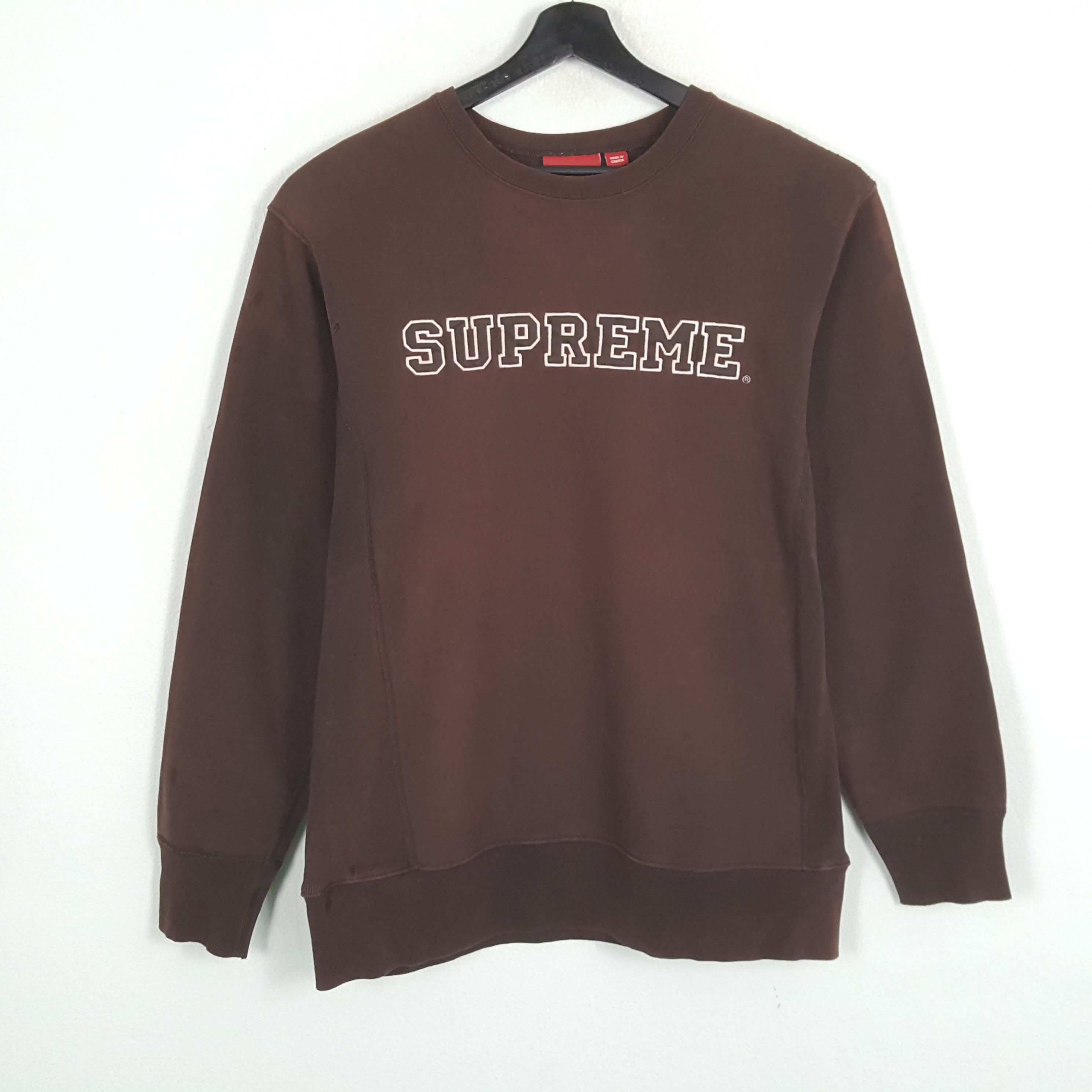 Supreme × Vintage SUPREME Center Spellout Design Skateboard Style Sweatshirt Size US L / EU 52-54 / 3 - 1 Thumbnail