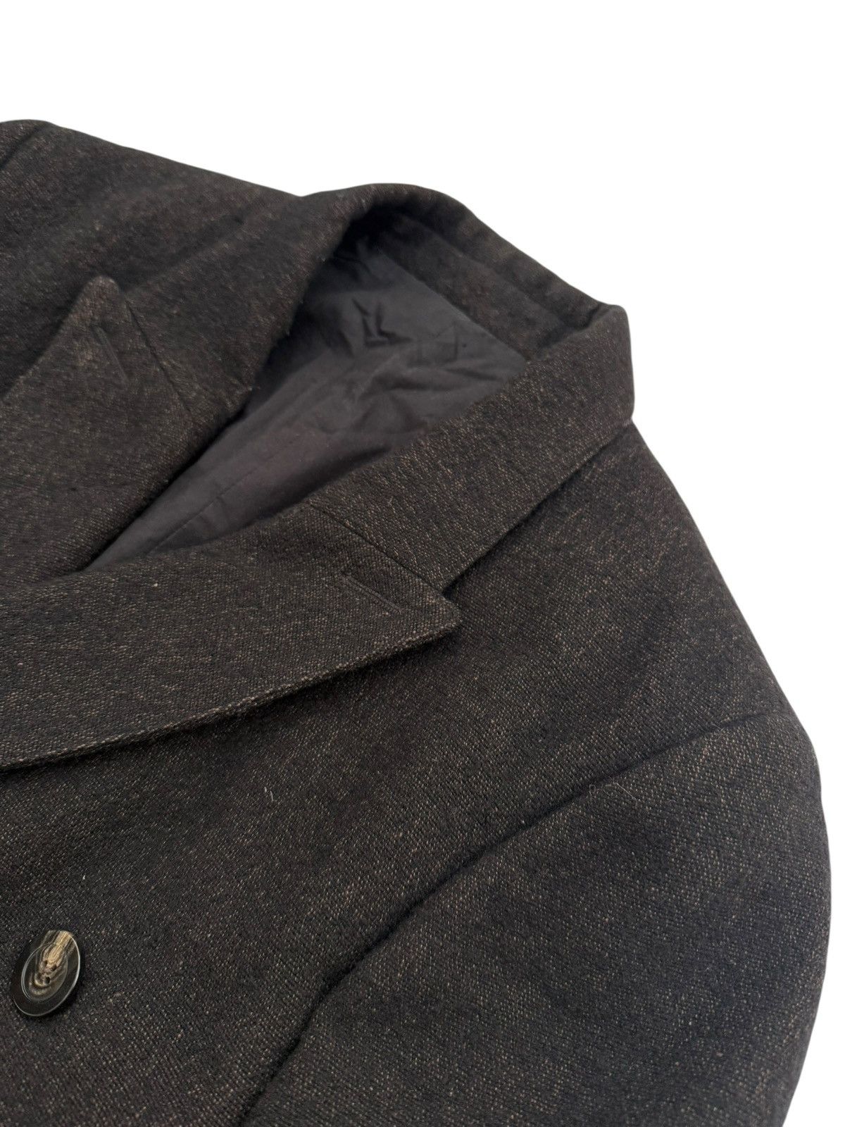 2018 Sisyphus Brown/Black Woven Double Breasted Coat
