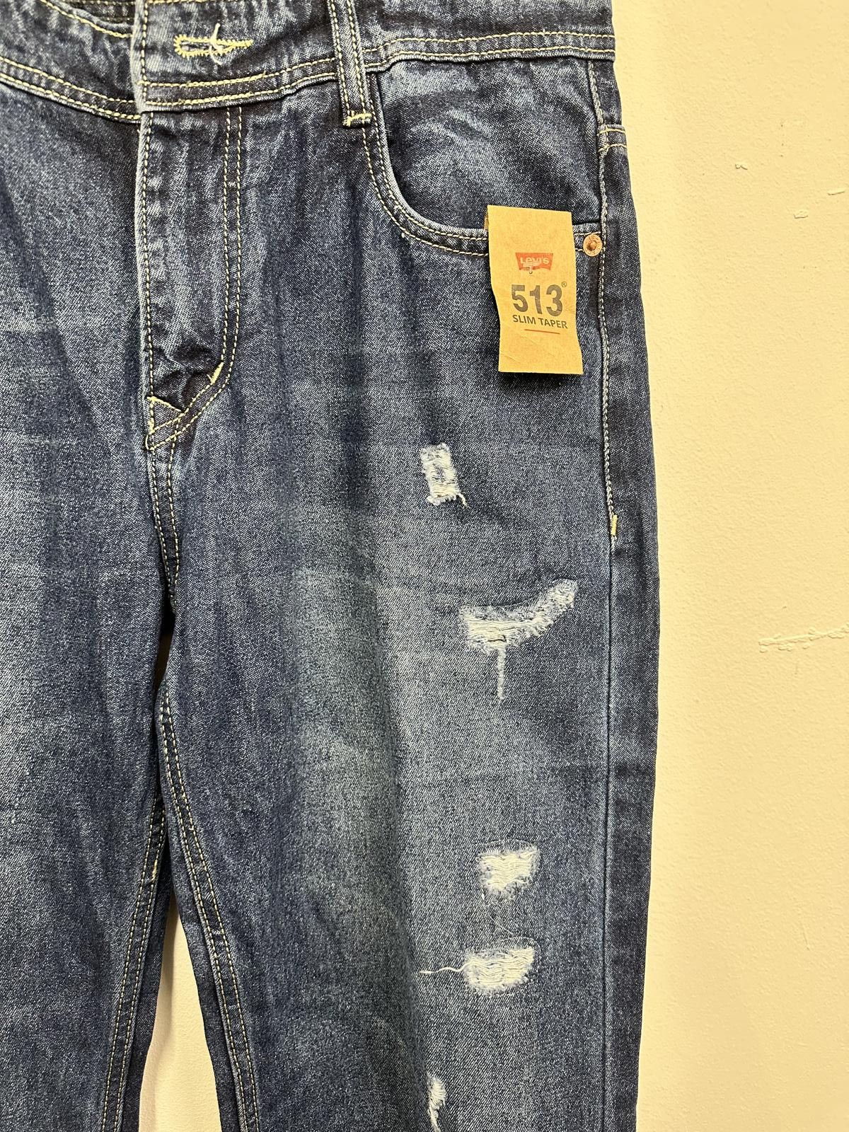 Levi's Levi's 513 Men's Jeans Distressed Straight Fit Denim Pants Size US 32 / EU 48 - 4 Thumbnail