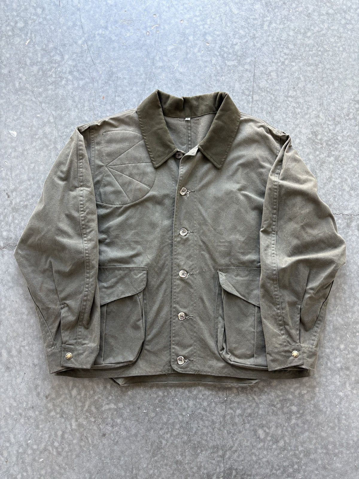 Filson Vintage 90s Filson Waxed Tin Cloth Hunting Jacket Style 422 Size US L / EU 52-54 / 3 - 1 Thumbnail