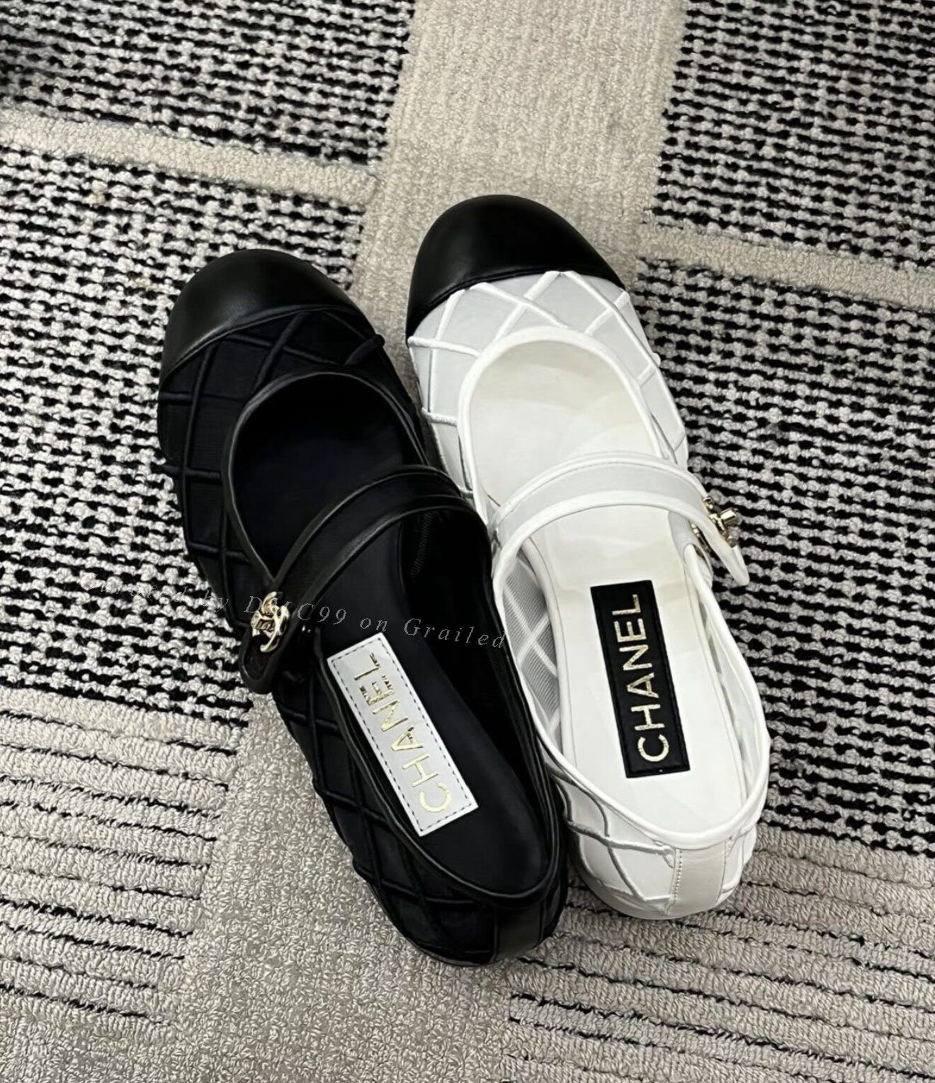 Chanel Chanel Coco Beach White Flat Mary Janes Size US 6 / IT 36 - 1 Thumbnail