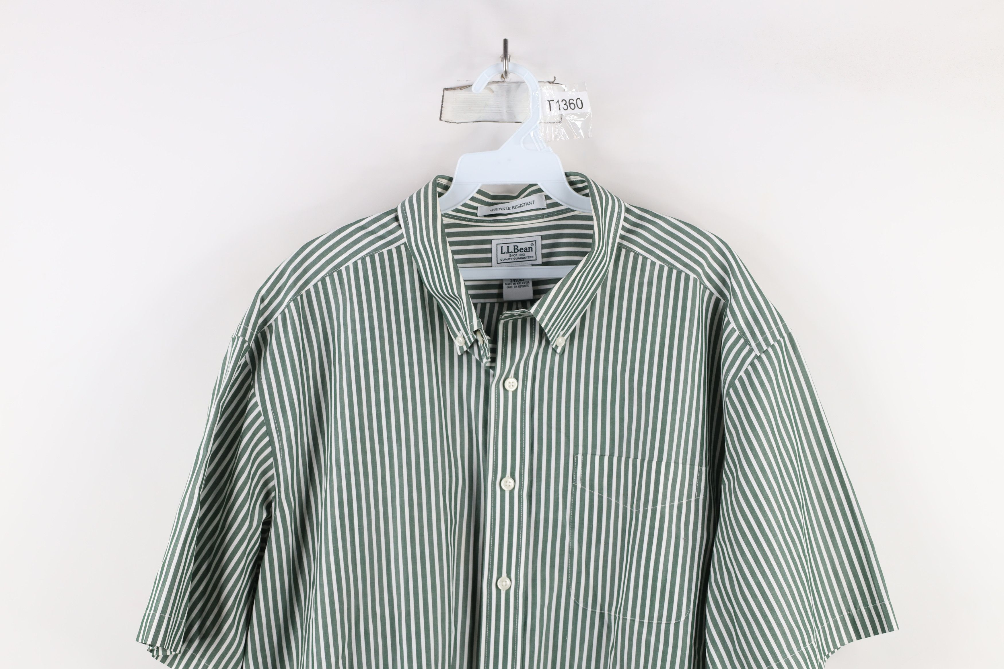 L.L. Bean Vintage LL Bean Wrinkle Resistant Short Sleeve Button Shirt Size US XL / EU 56 / 4 - 2 Thumbnail