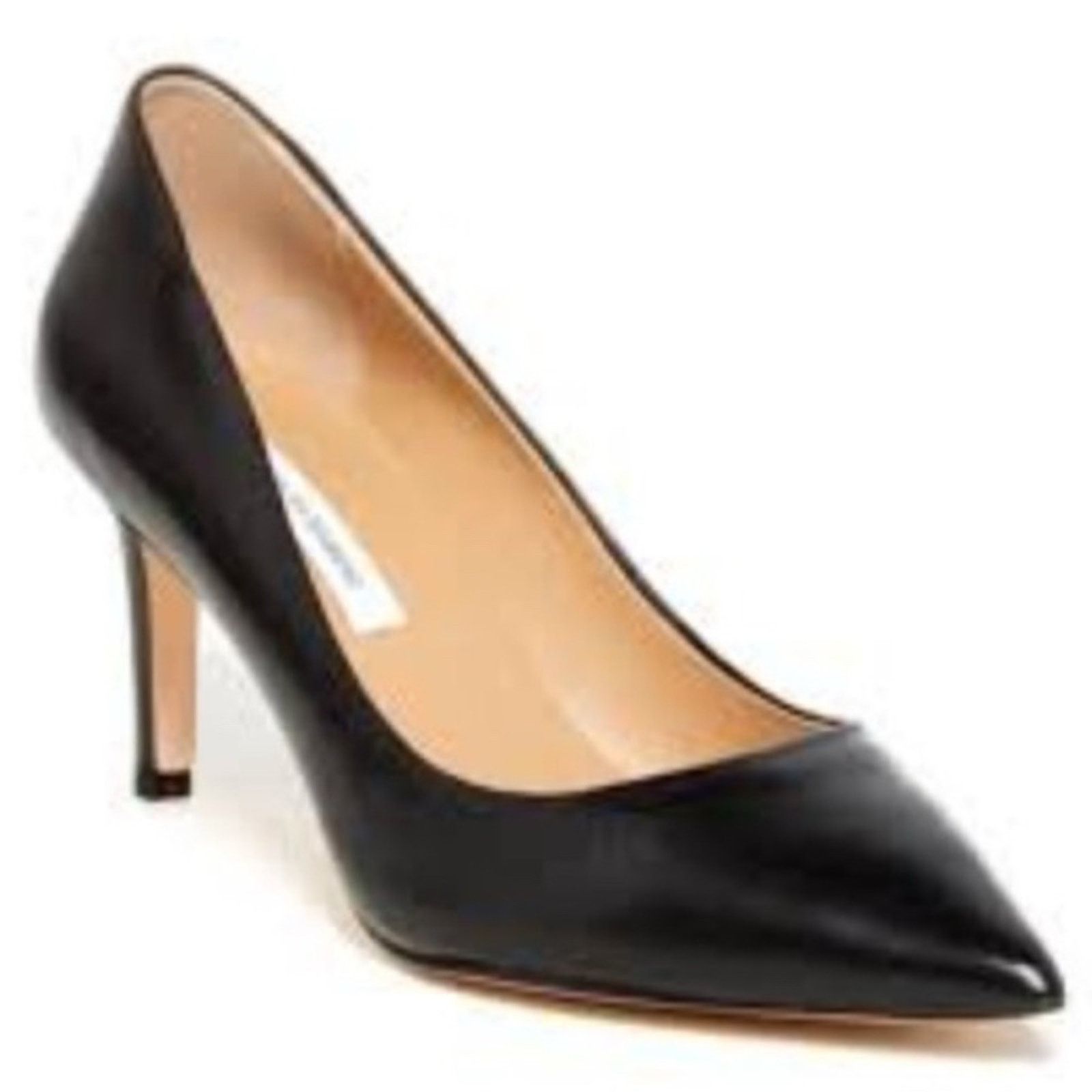 Diane von Furstenberg Diane Von Furstenberg The Olee Black Leather Heels Size US 7.5 / IT 37.5 - 1 Thumbnail