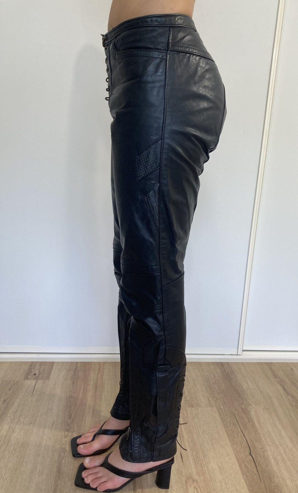 Other Vintage Custom Made Leather Pants Size 29" - 3 Thumbnail
