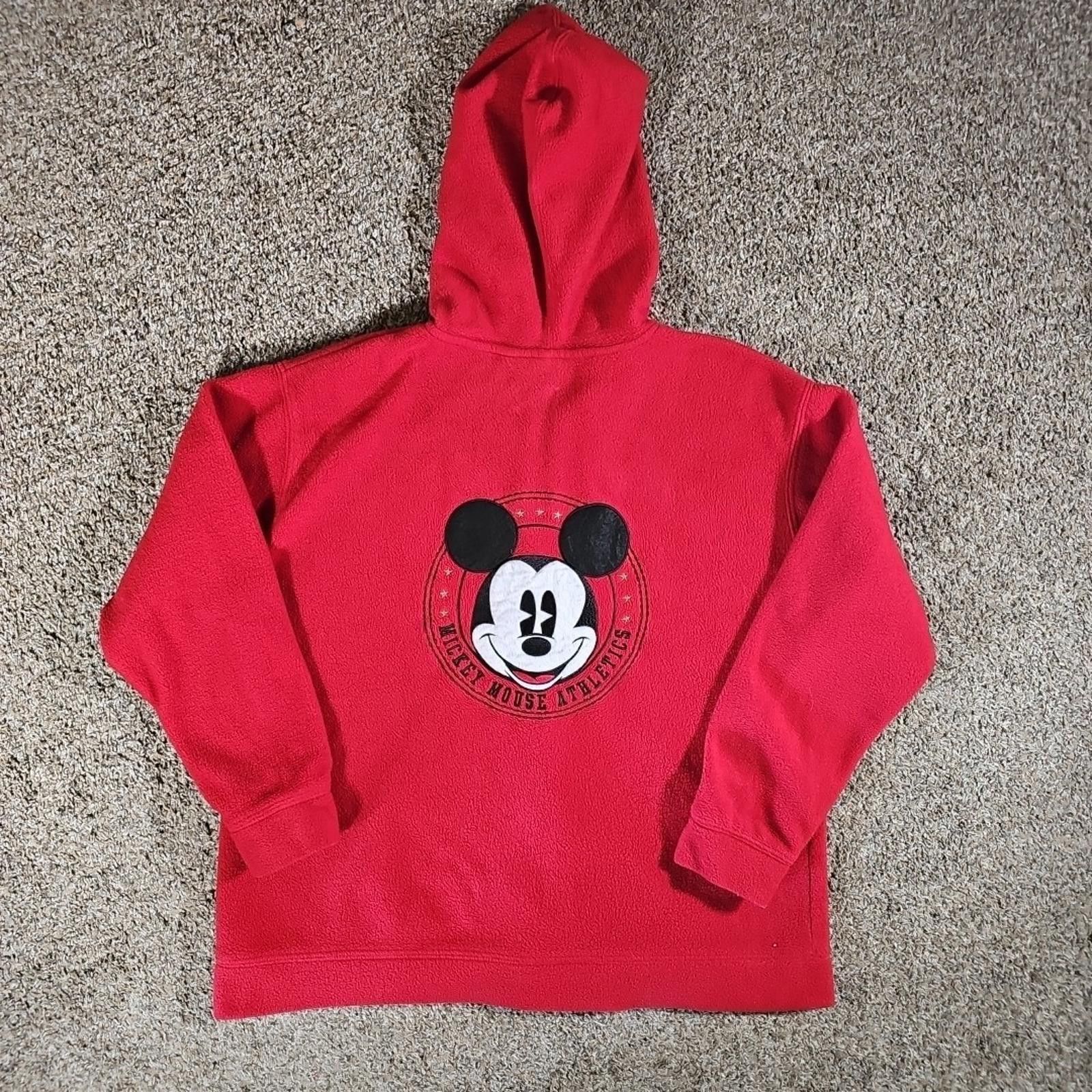Disney Disney Mickey Mouse Red Fleece Full Zip Hoodie Women's 1X Size XL / US 12-14 / IT 48-50 - 6 Thumbnail