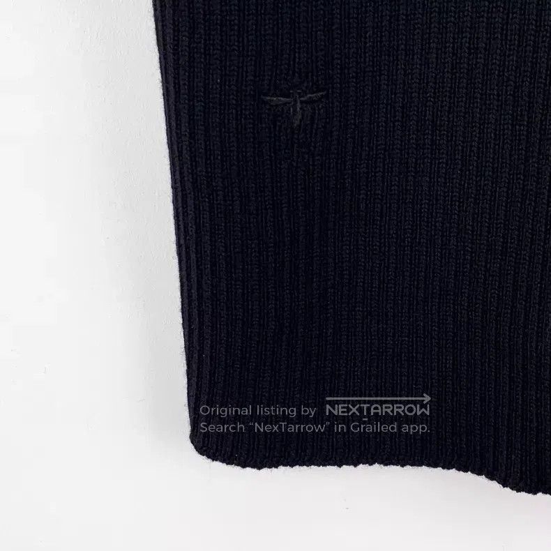 Dior Dior 23 black back hollow tie bow wool round neck sleevele Size XS / US 0-2 / IT 36-38 - 4 Thumbnail