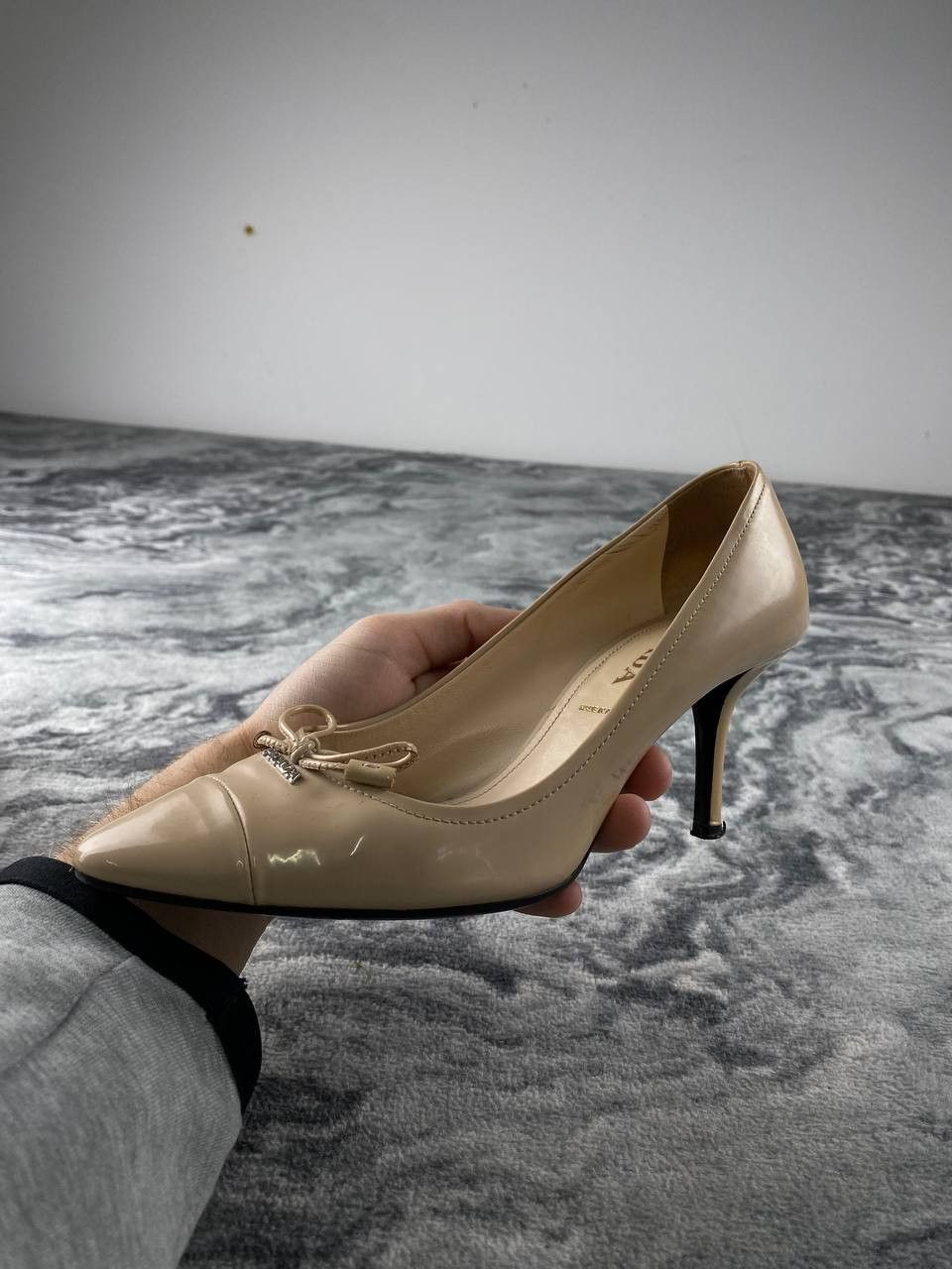Prada Prada Leather Heels Women Size 36 Beige Size US 6 / IT 36 - 8 Thumbnail