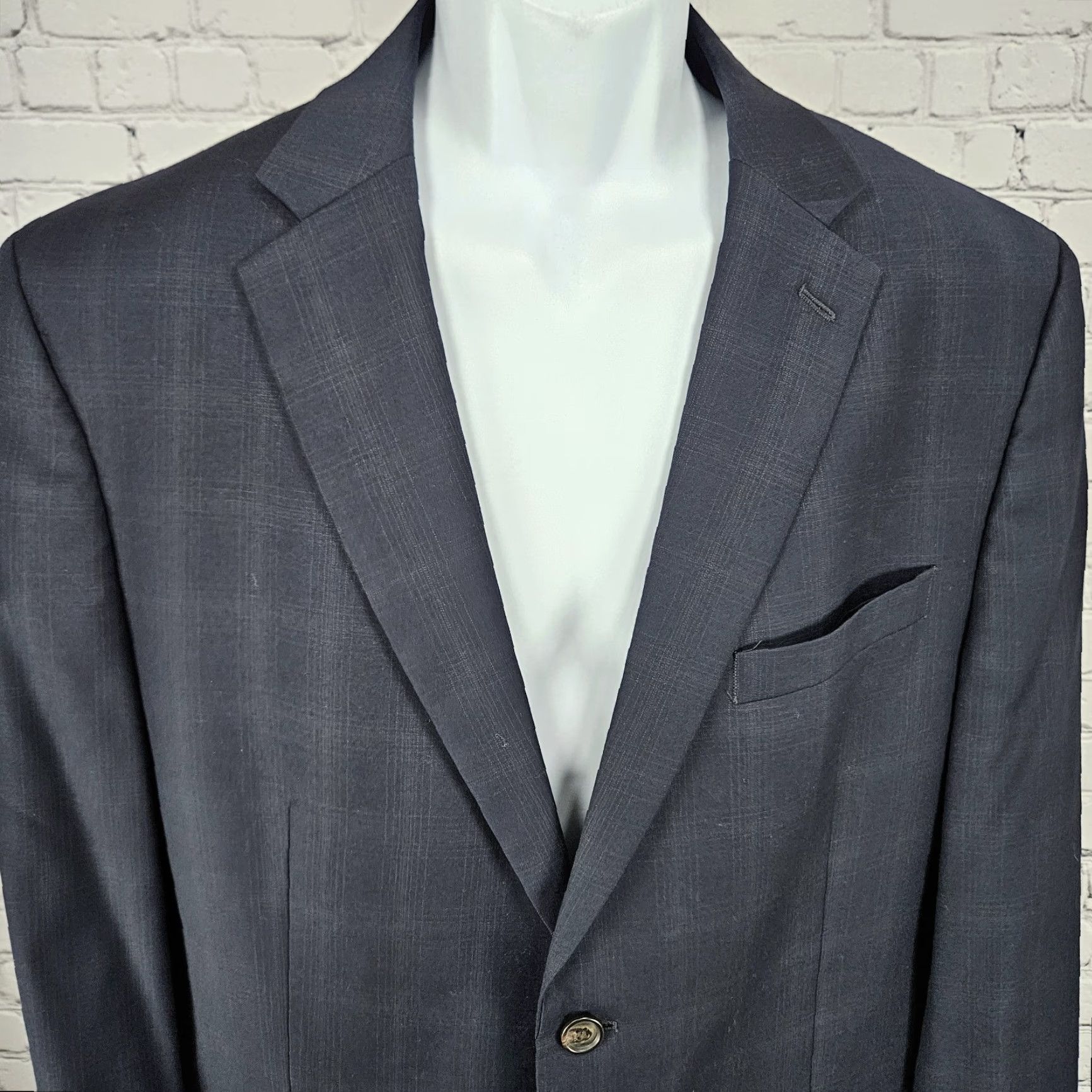 Ralph Lauren Ralph Lauren Sport Coat Navy 100% Wool 2 Button Notch Blazer 44R Men Single-Breasted Size 44R - 7 Thumbnail