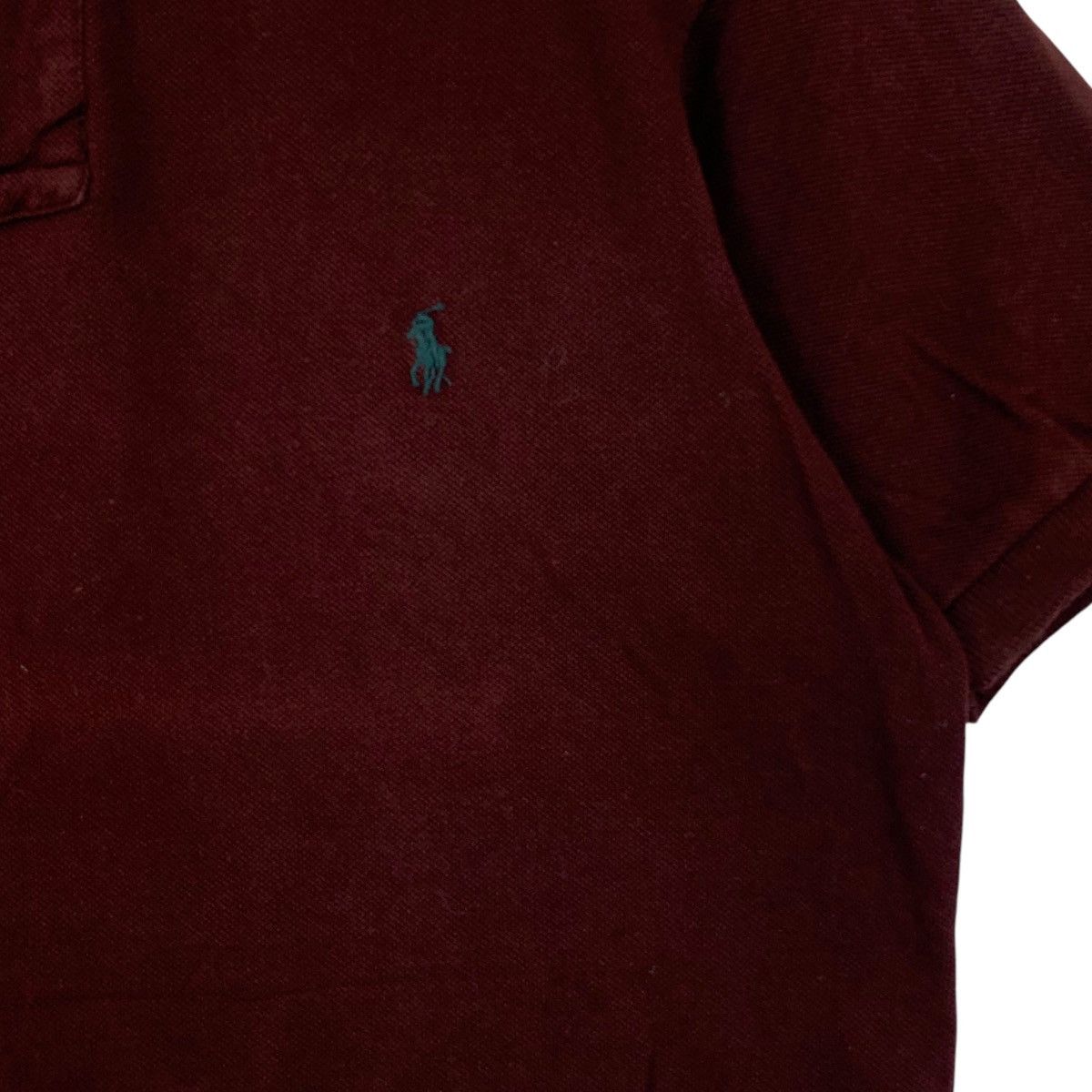 Vintage 90’ POLO RALPH LAUREN Small Pony Maroon Tee Shirt