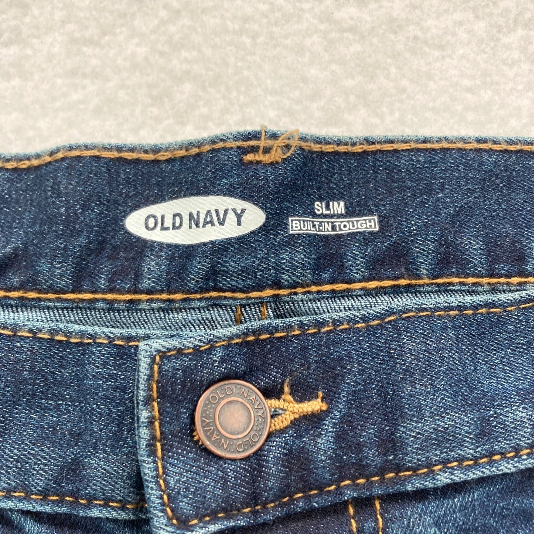 Old Navy Old Navy Jeans Mens 38x30 Slim Straight Leg Blue Stretch Denim Built In Tough Jeans Shirt? Size US 38 / EU 54 - 5 Thumbnail