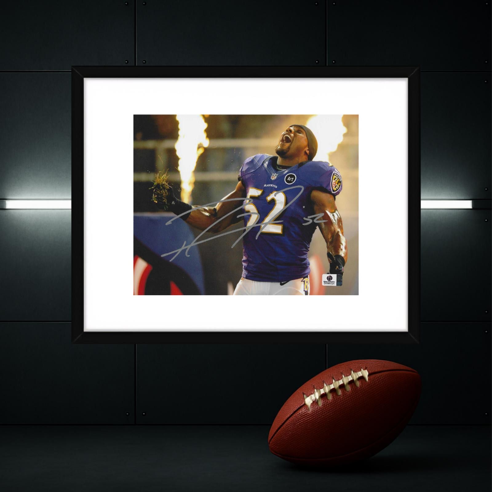 Other Ray Lewis Baltimore Ravens Signed 8x10 Photo coa W/Frame Size ONE SIZE - 1 Thumbnail