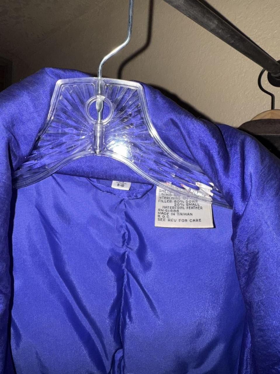 Other Vintage 80s 90s Royal Blue Satin Down Puffer Jacket Size S / US 4 / IT 40 - 3 Thumbnail