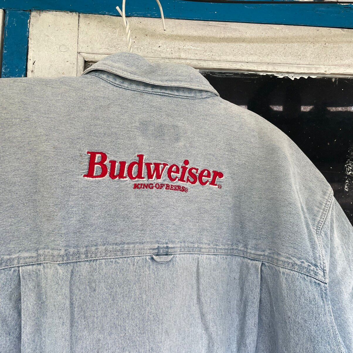 Vintage Vintage Budweiser Workwear Double Pocket Denim Shirt Size US L / EU 52-54 / 3 - 1 Preview